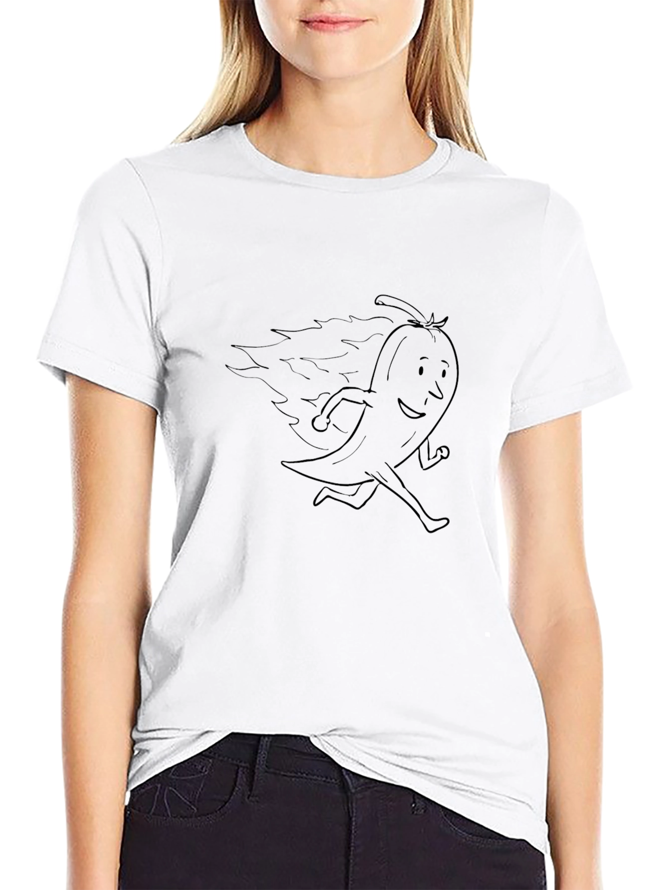Spicy Pepper Running Black T-Shirt