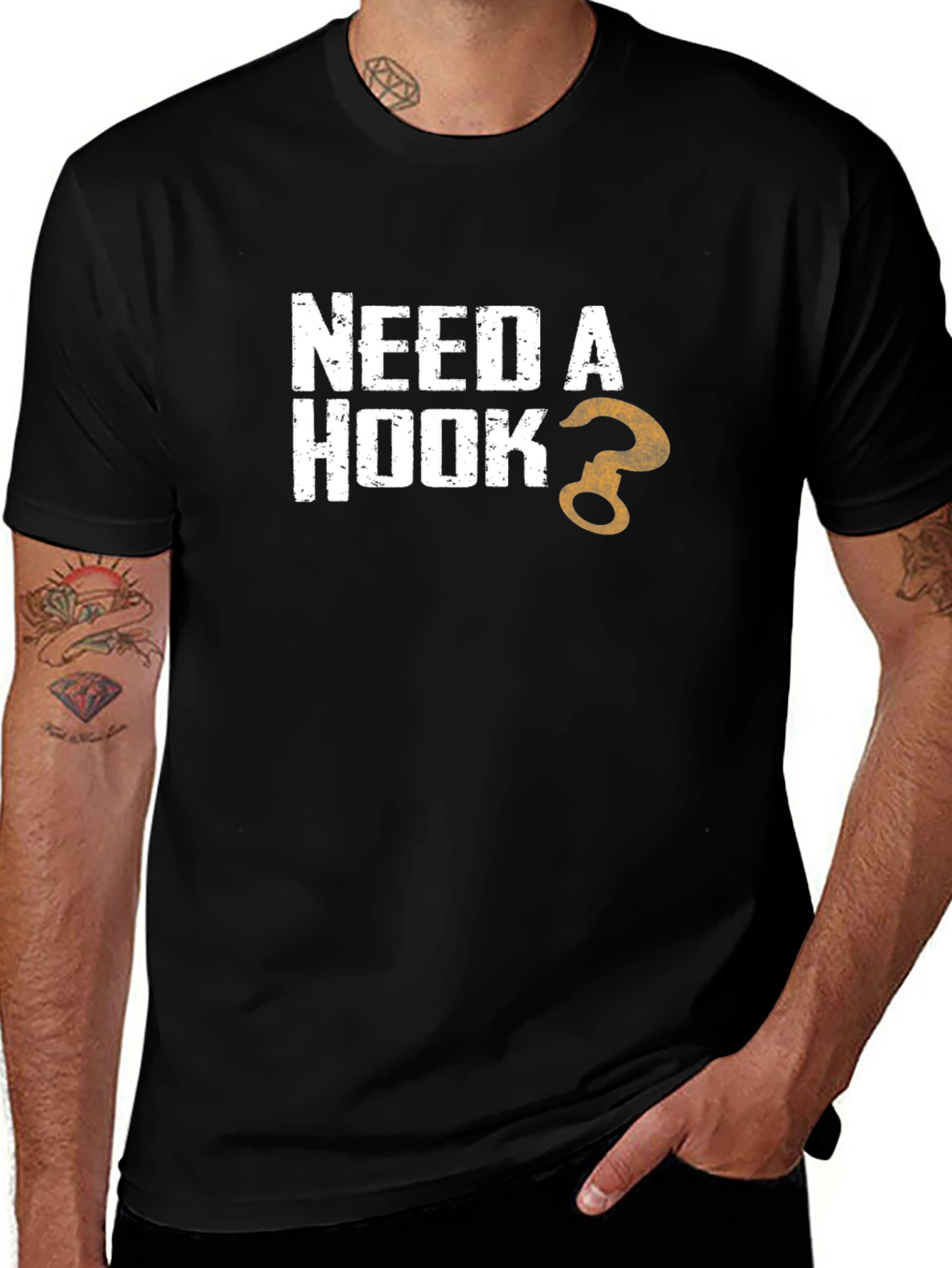 Need A Hook? Novelty Graphic T-Shirt