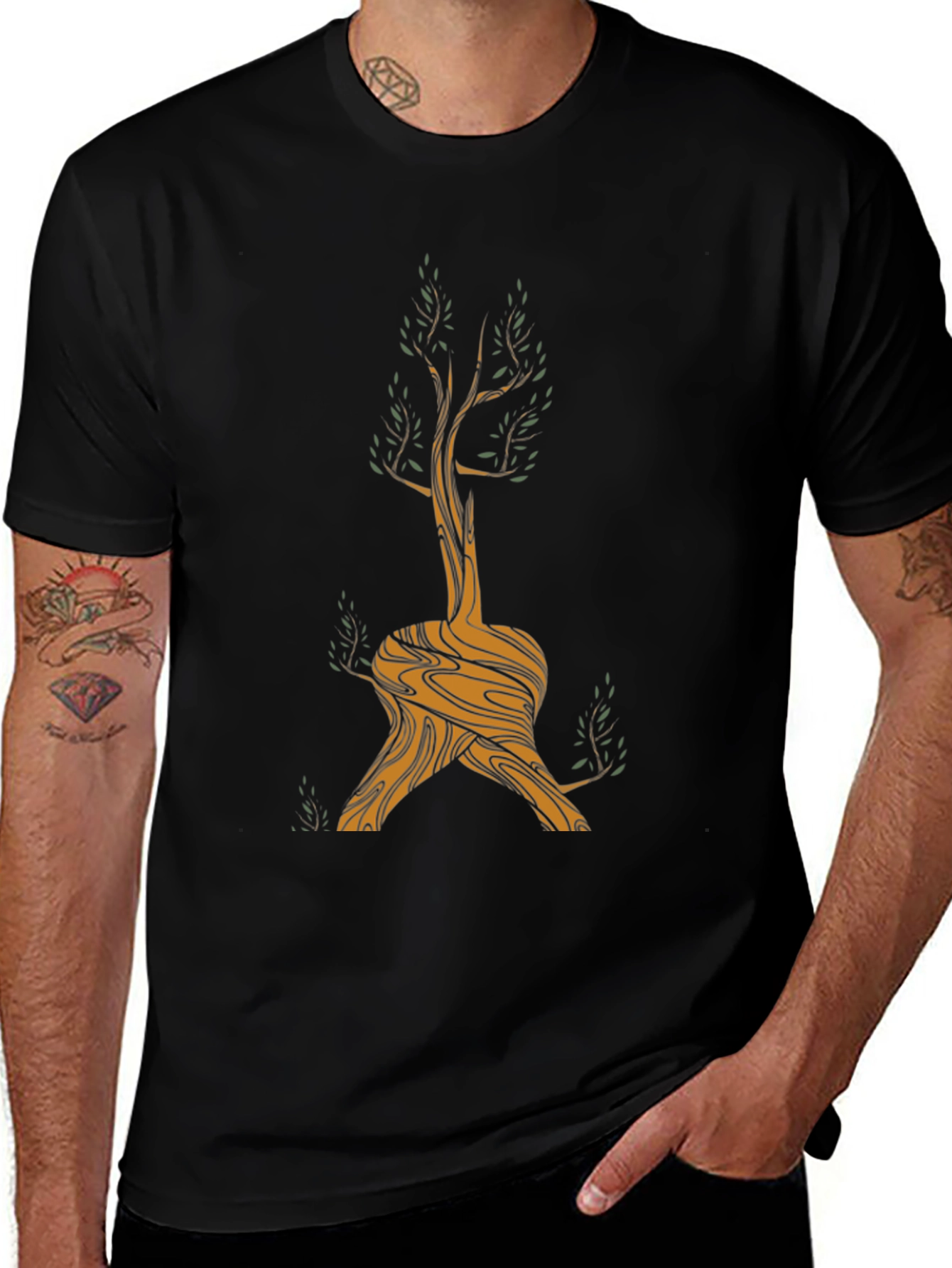 Unique Tree Graphic Tee - Nature Inspired Design