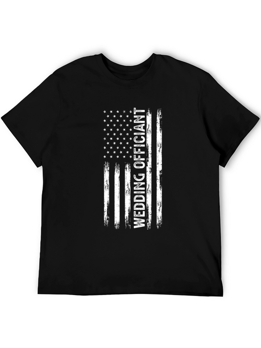 Wedding Officiant American Flag T-Shirt
