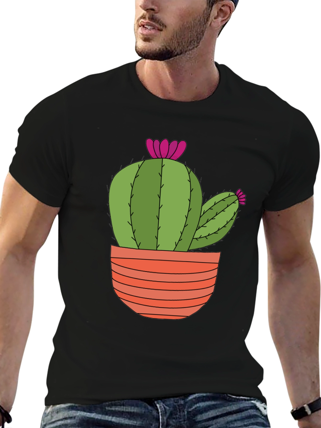 Cactus T-Shirt: Trendy Potted Plant Tee