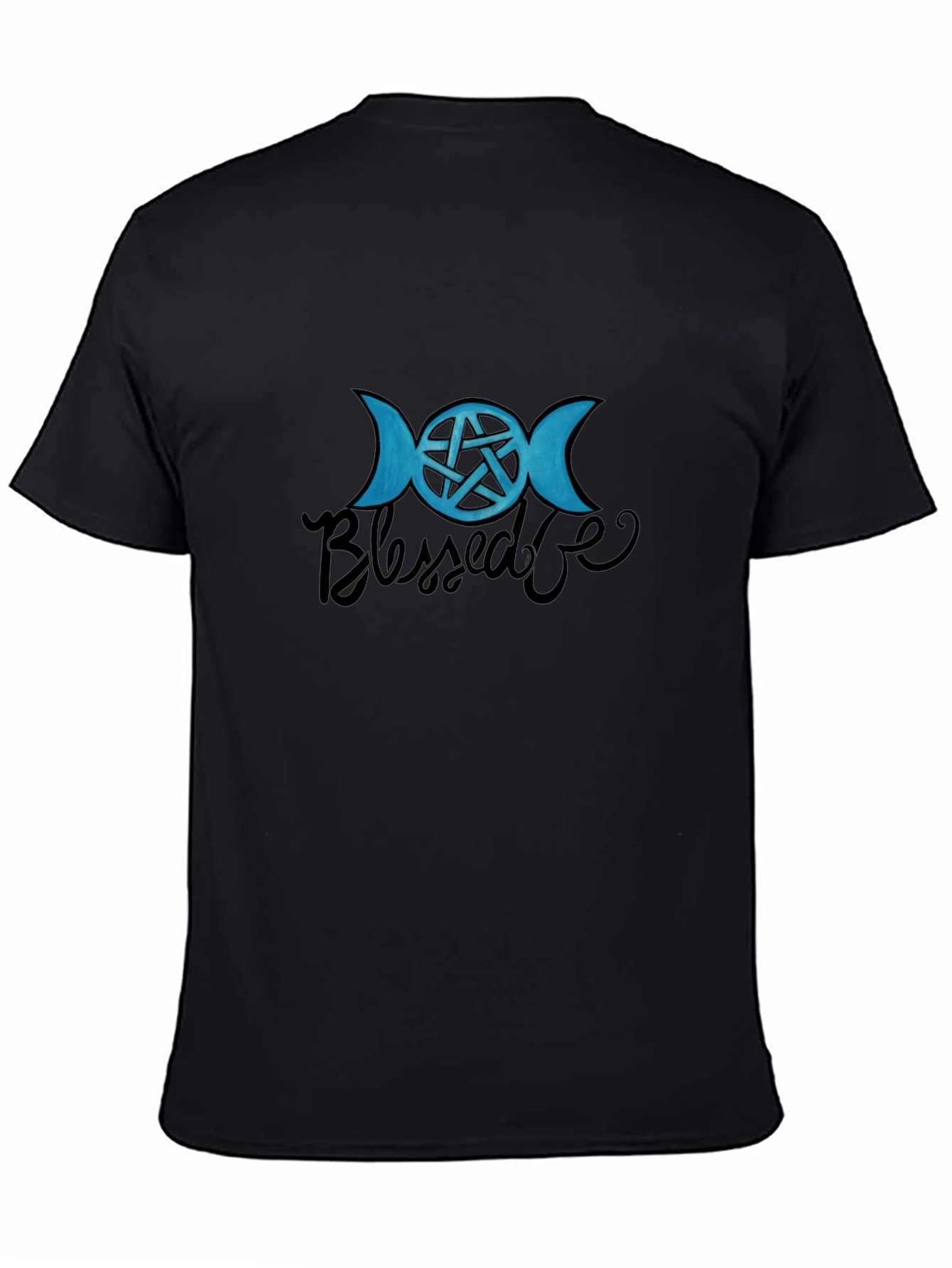 Blessed Be Wiccan T-Shirt - Black - Pagan Pentacle