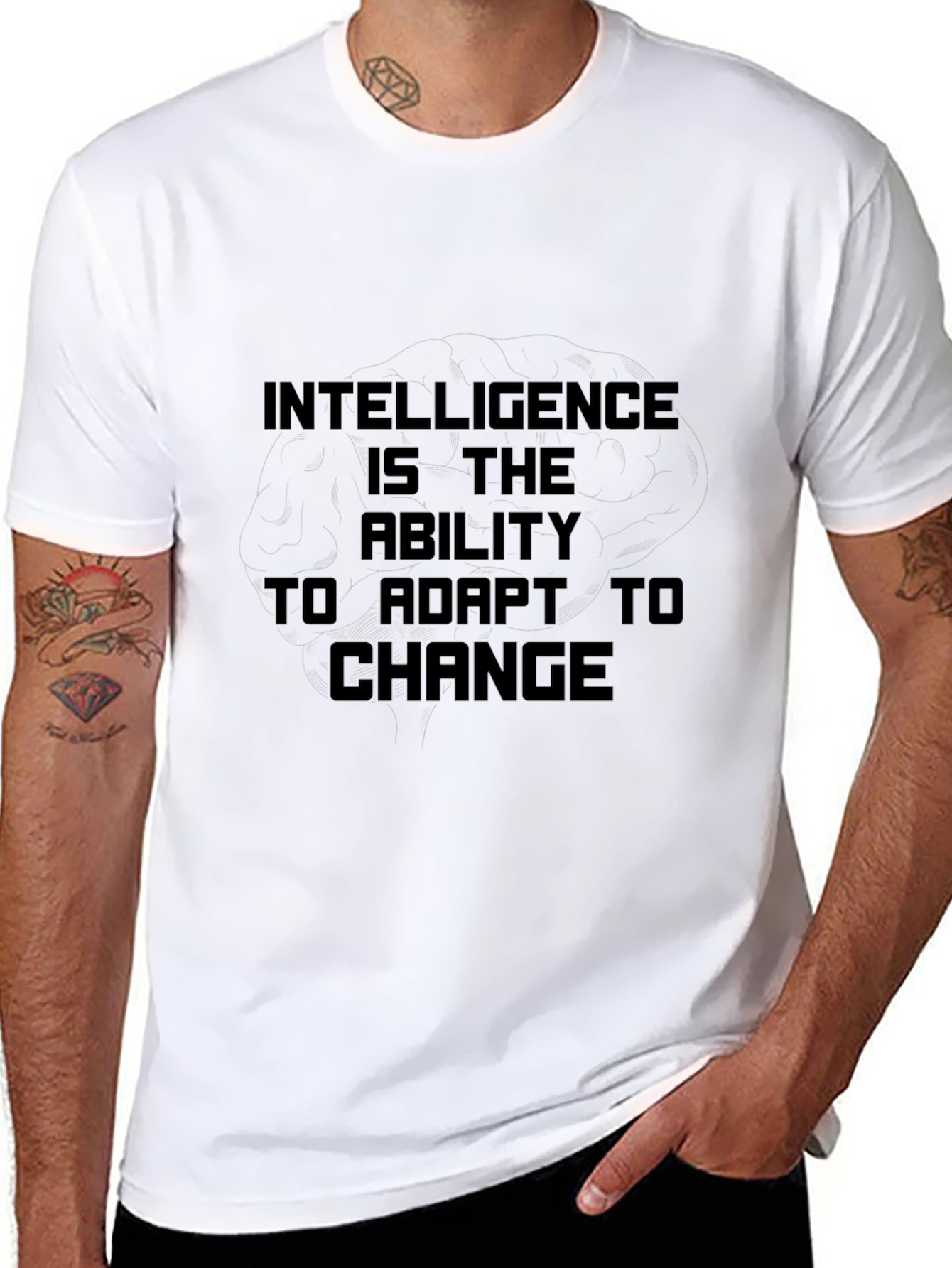 Intelligence is the Ability to Adapt Black T-Shirt