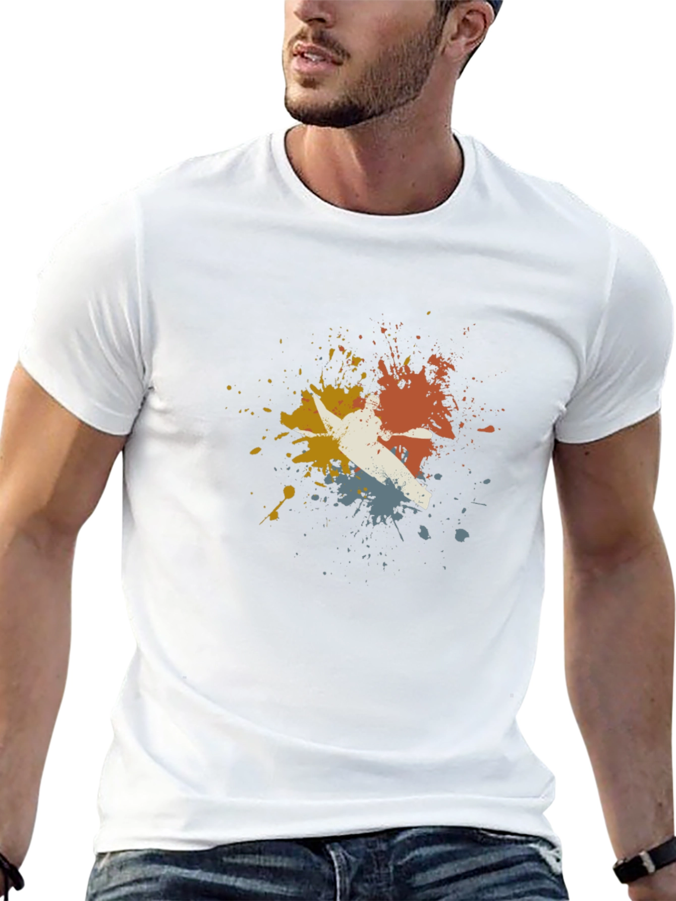 Kayaking Splatter T-Shirt - Unique Design
