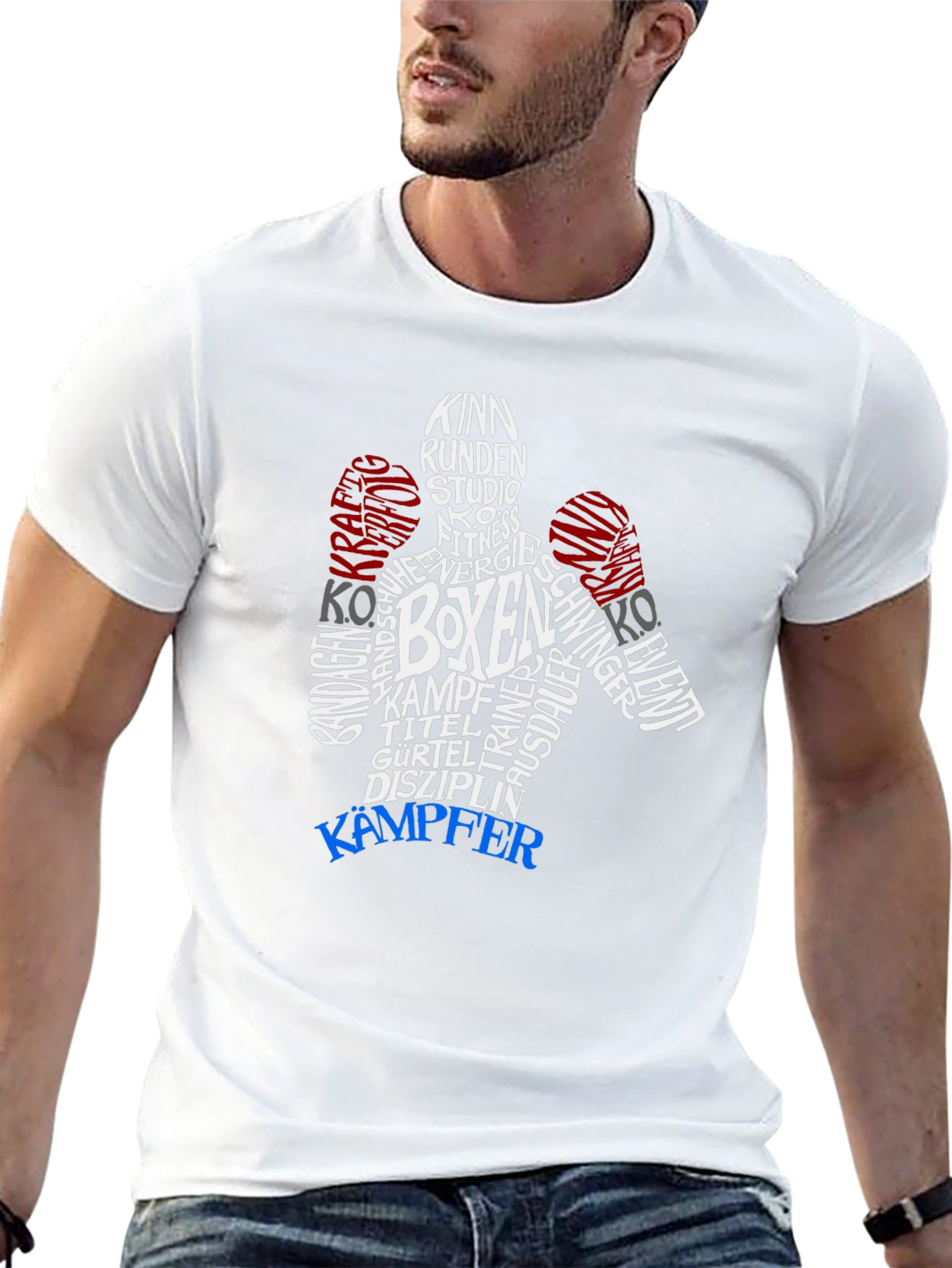 Boxer Word Art Graphic T-Shirt