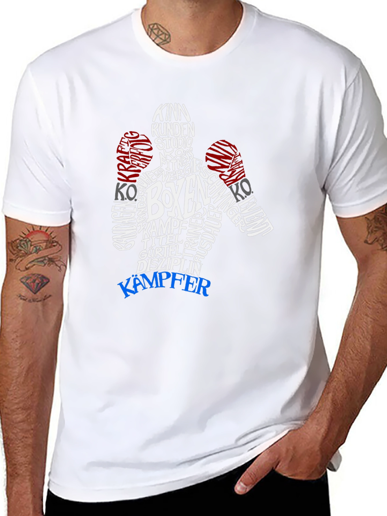 Boxer Word Art Graphic T-Shirt
