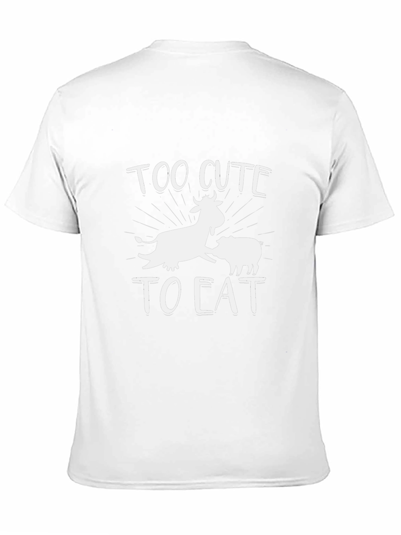Cute Vegan T-Shirt - Too Cute to Eat