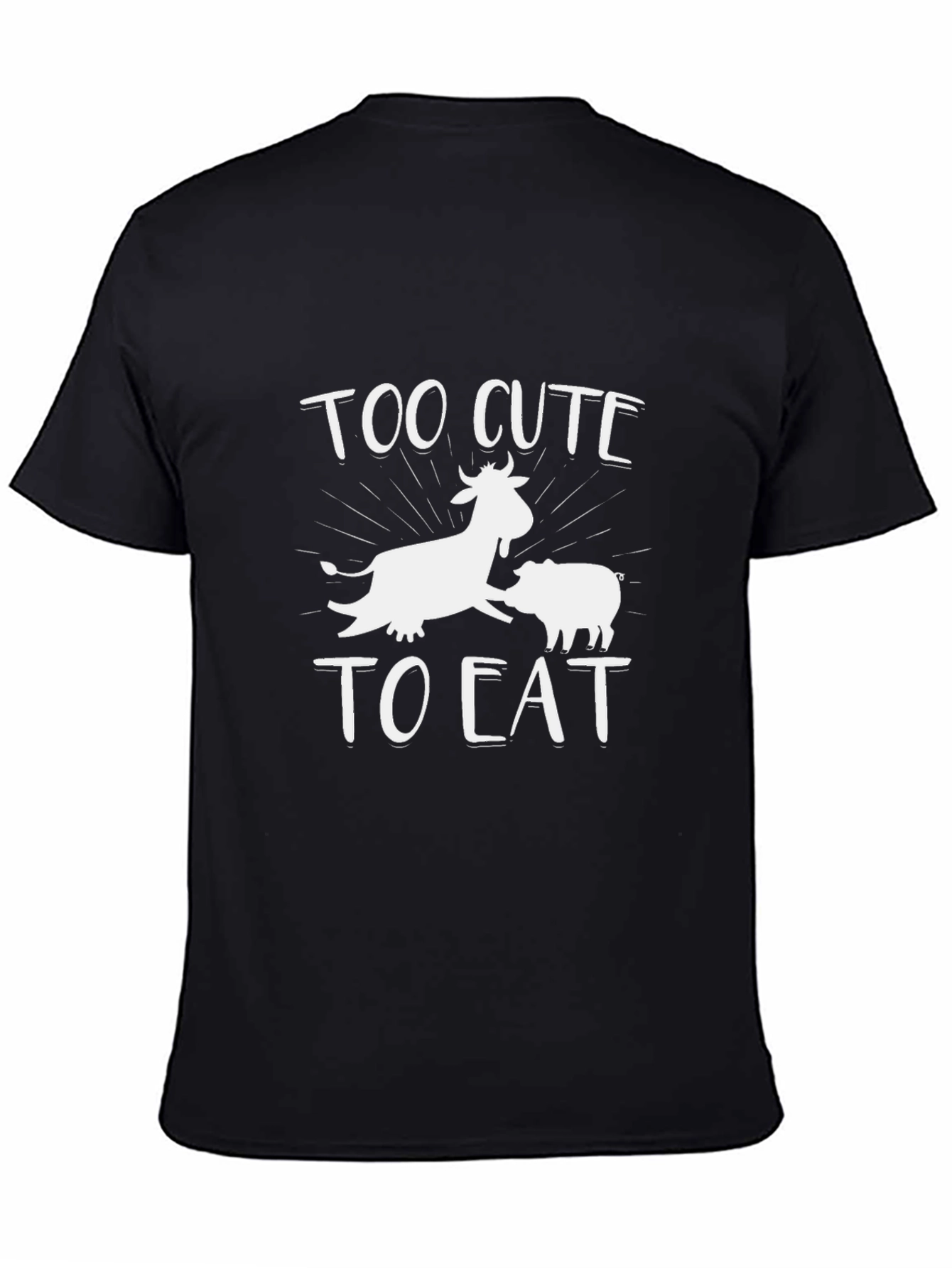 Cute Vegan T-Shirt - Too Cute to Eat
