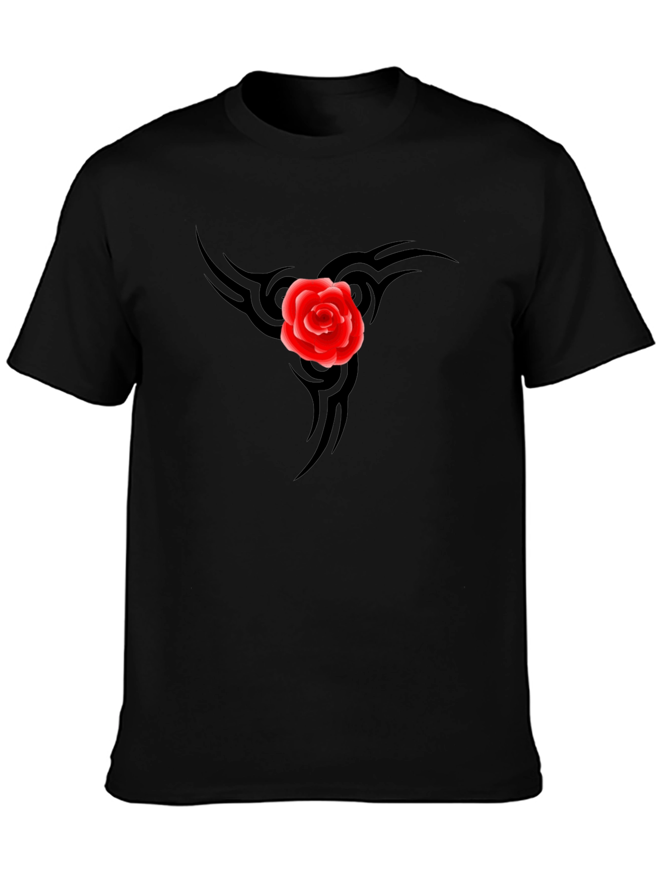 Black Rose Tattoo Graphic Tee - Mens