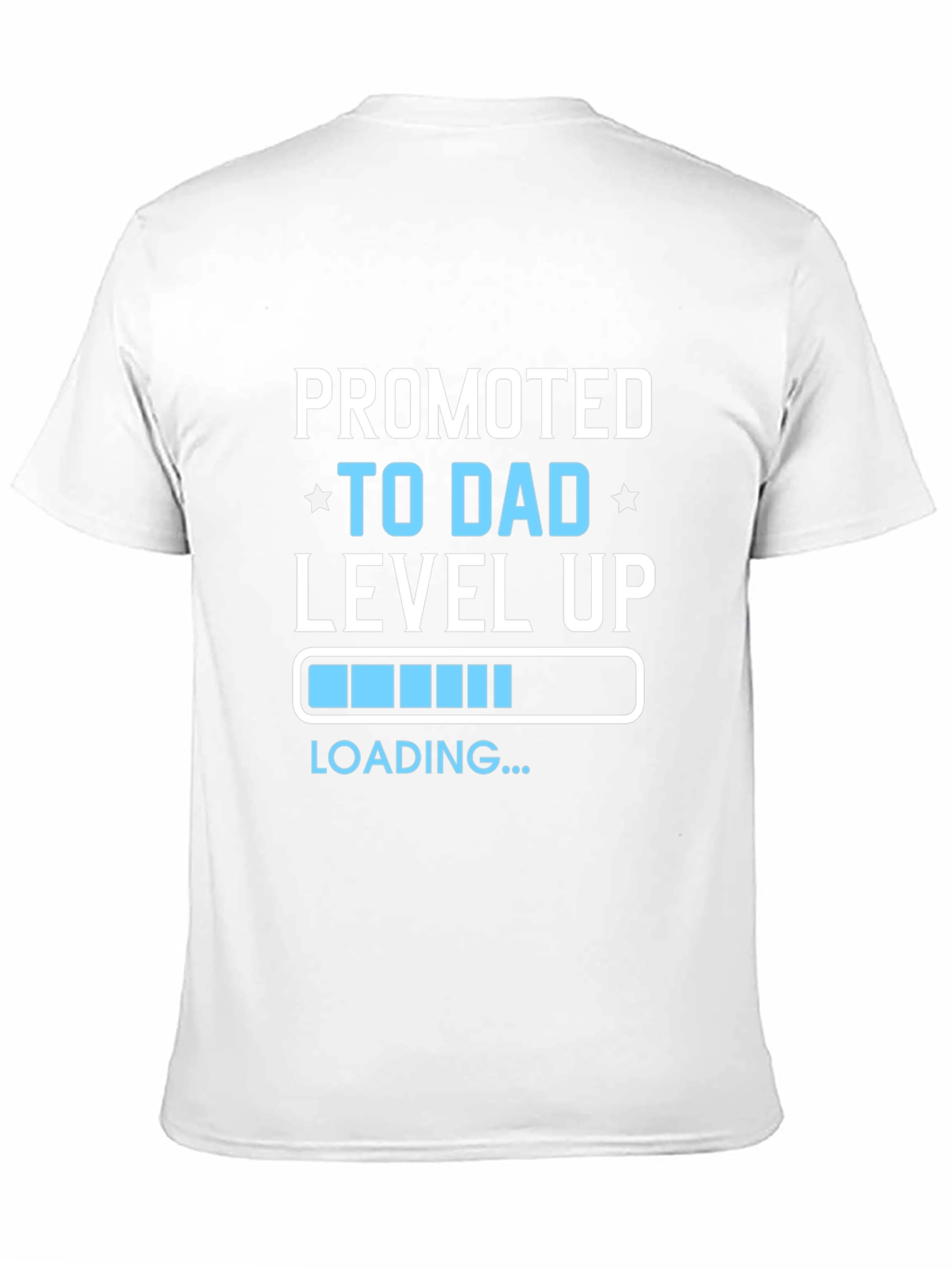 Promoted to Dad Level Up Black T-Shirt