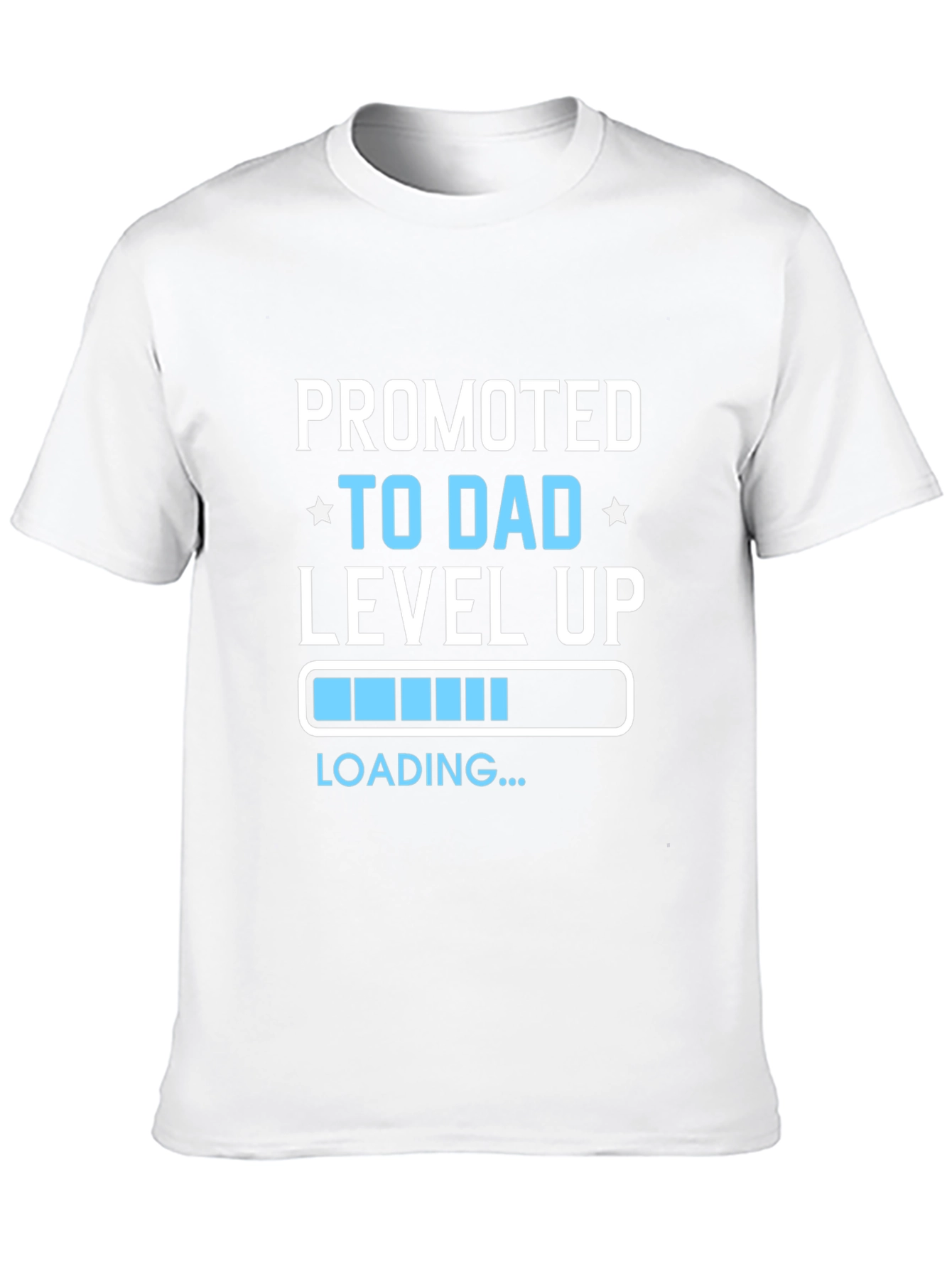 Promoted to Dad Level Up Black T-Shirt