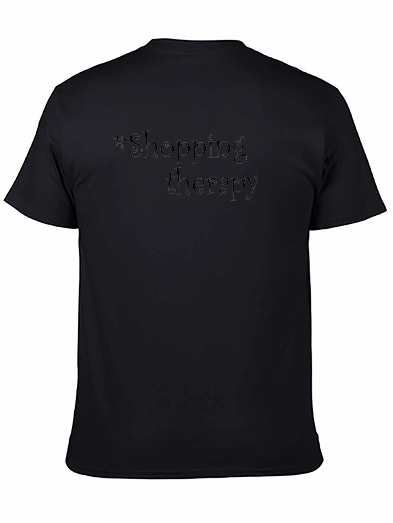 Shopping Therapy Black T-Shirt