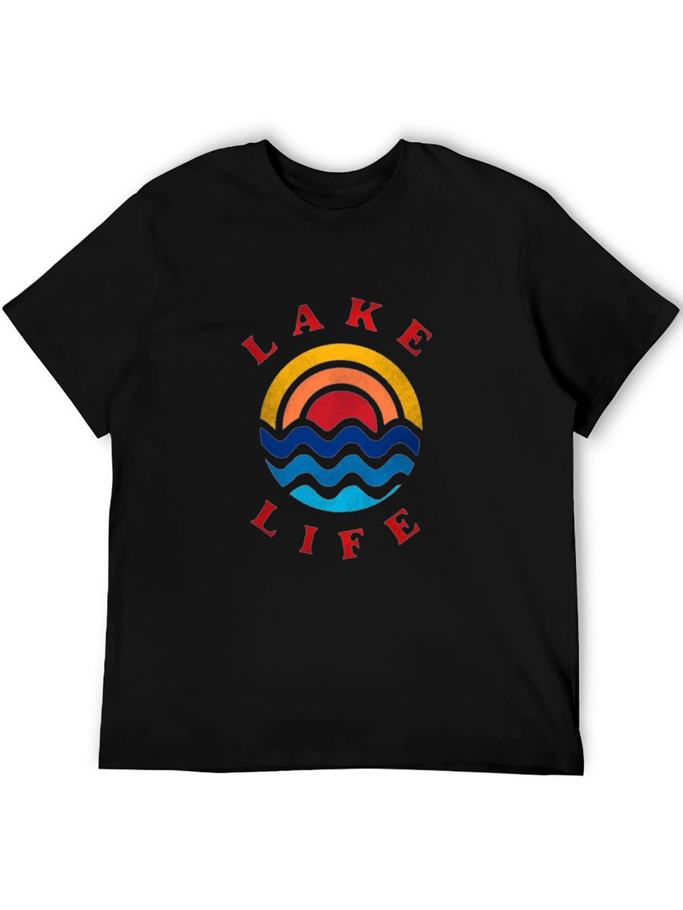 Lake Life Graphic T-Shirt - Black Cotton Tee
