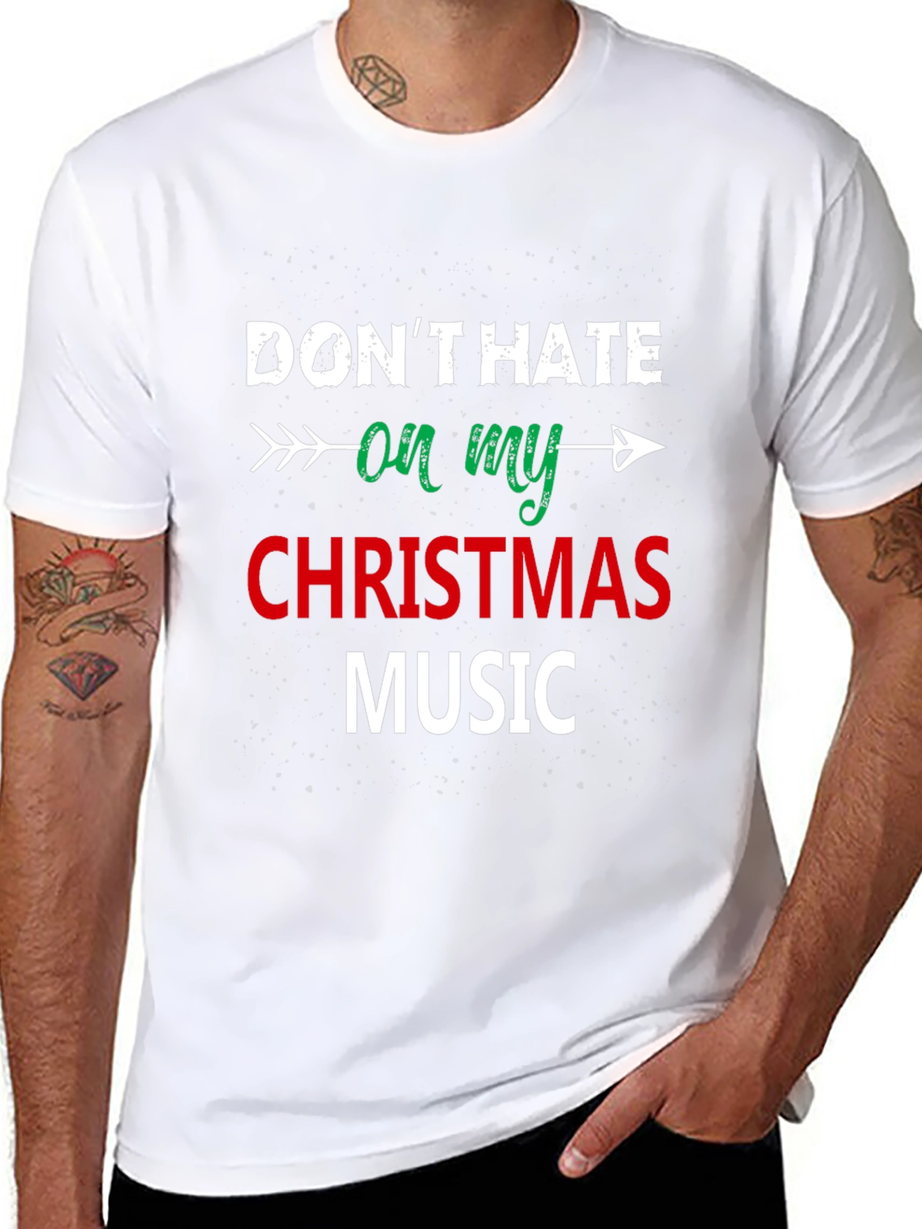 Dont Hate On My Christmas Music Black T-Shirt