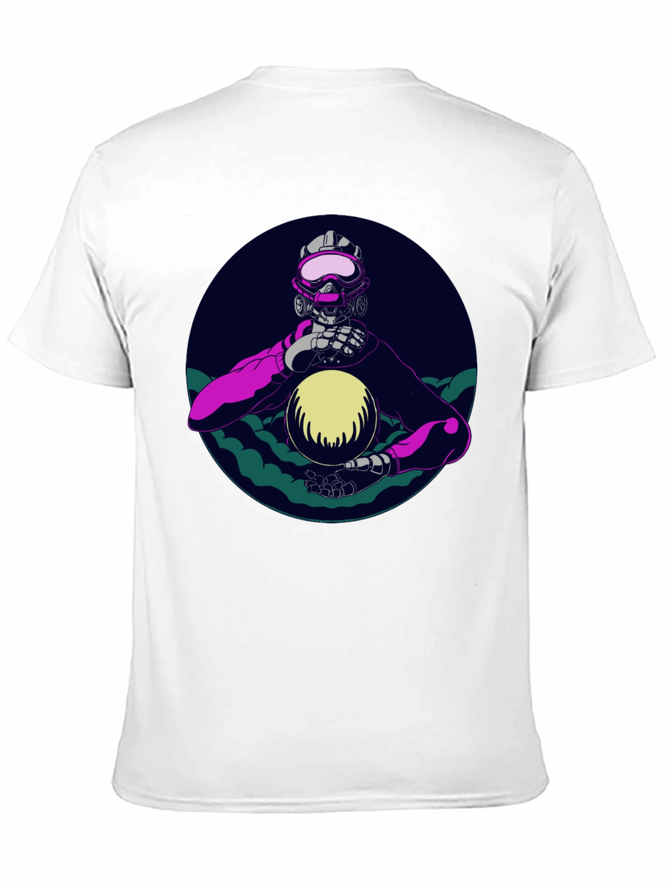 Cyberpunk Astronaut Graphic Tee - Black
