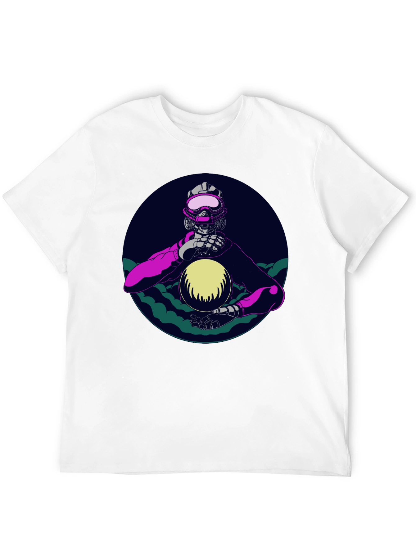 Cyberpunk Astronaut Graphic Tee - Black