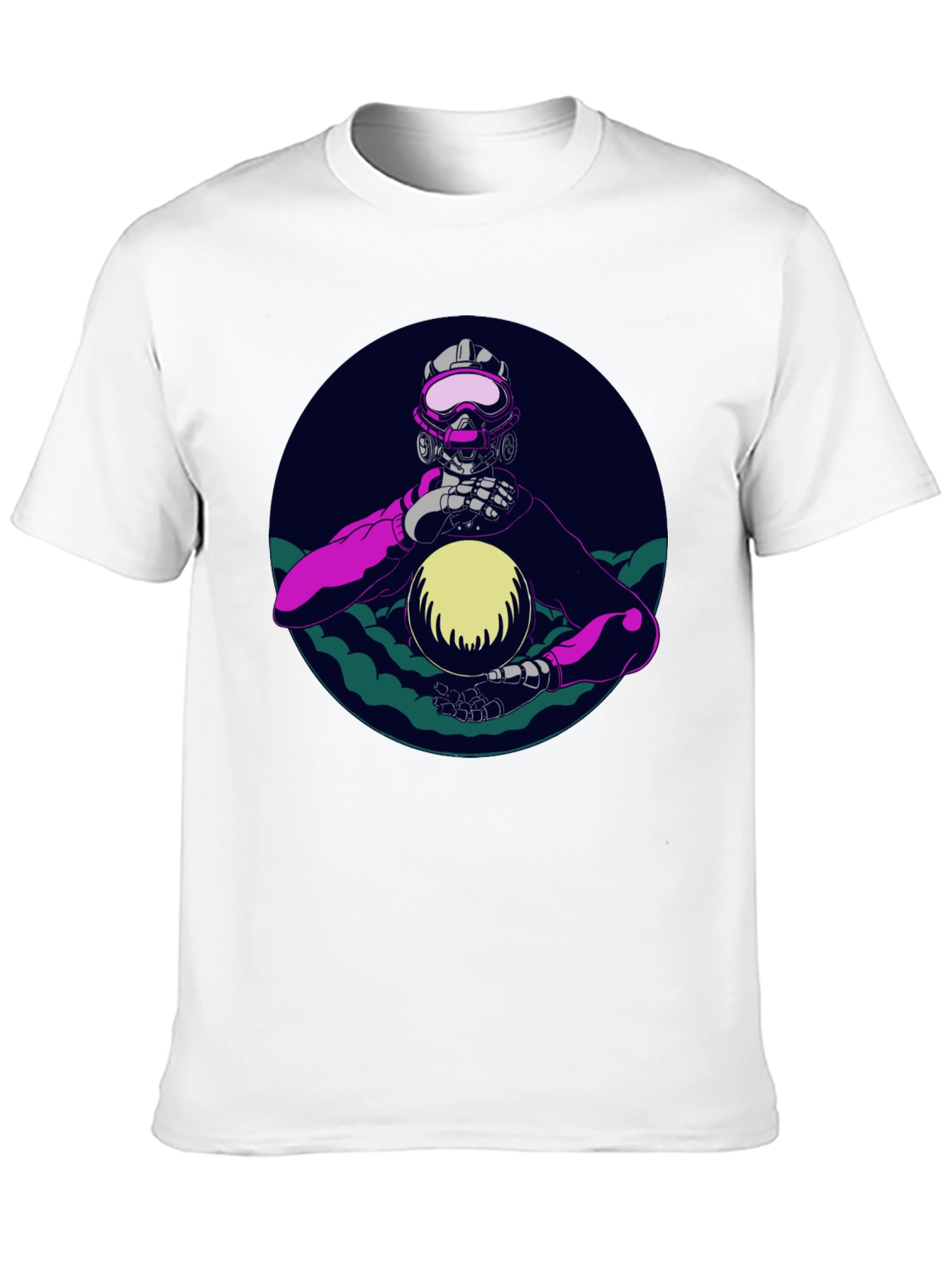 Cyberpunk Astronaut Graphic Tee - Black