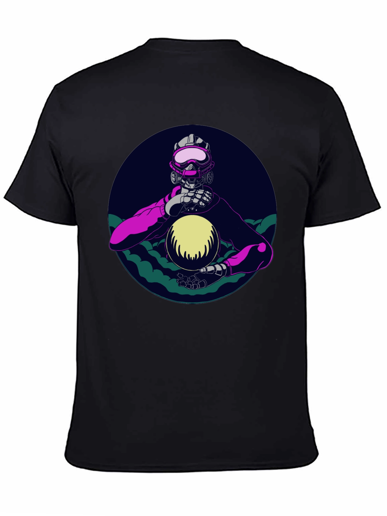 Cyberpunk Astronaut Graphic Tee - Black