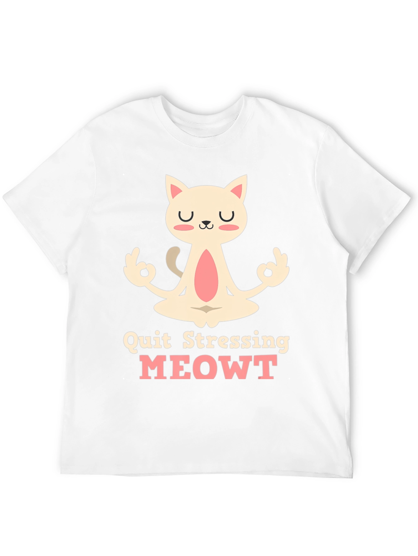 Relaxed Cat T-Shirt - Quit Stressing MEOWT