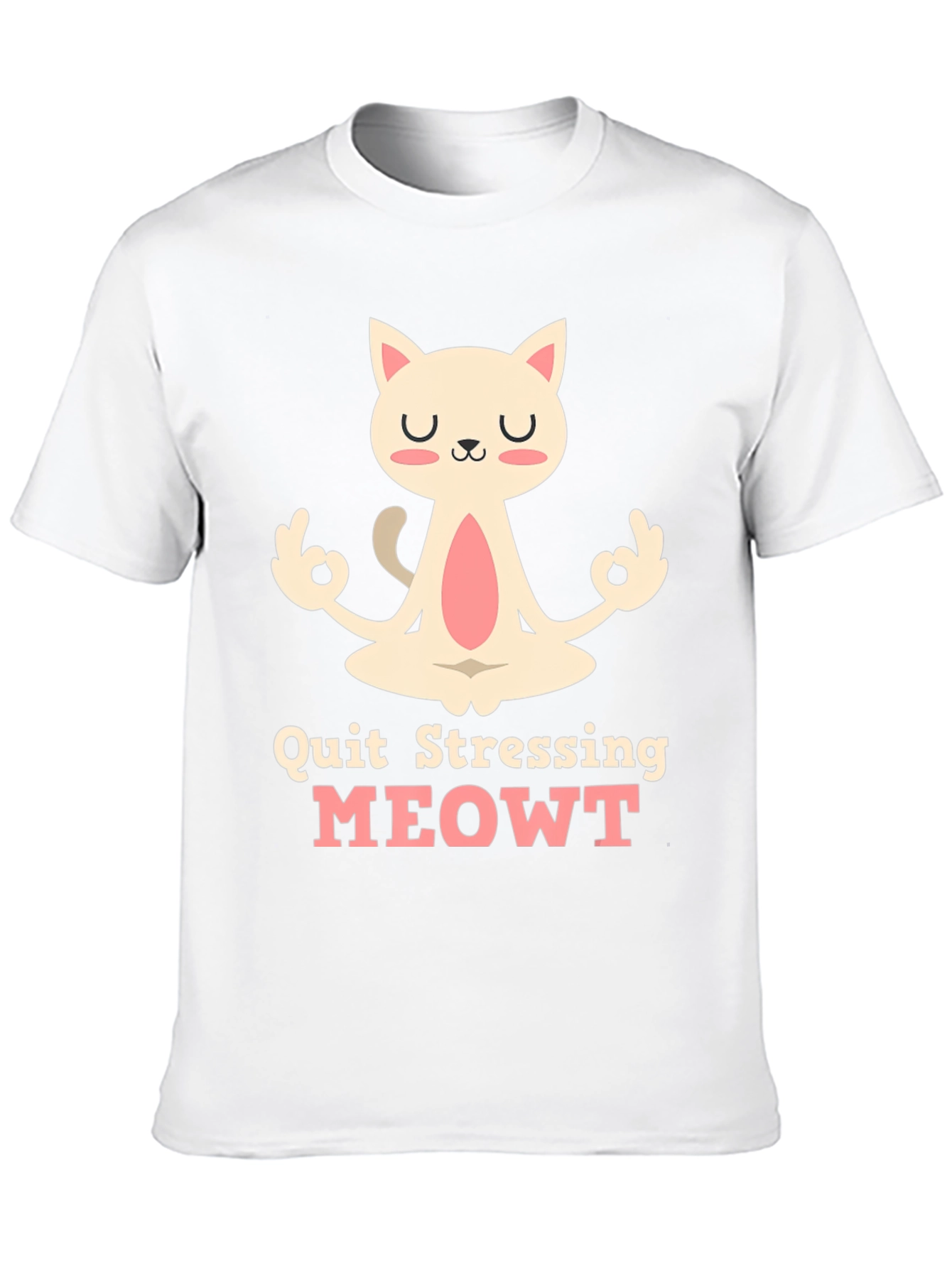 Relaxed Cat T-Shirt - Quit Stressing MEOWT
