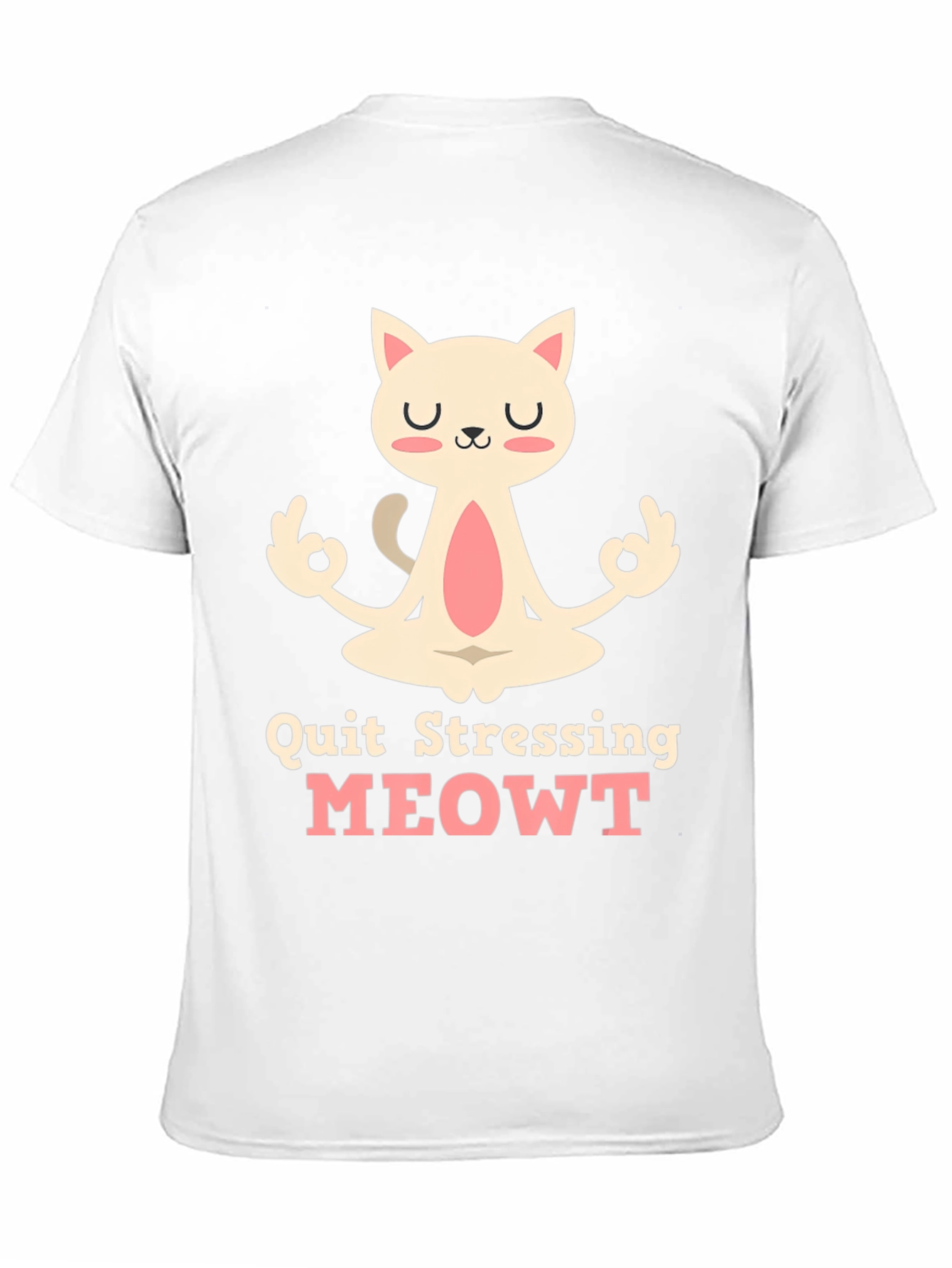 Relaxed Cat T-Shirt - Quit Stressing MEOWT