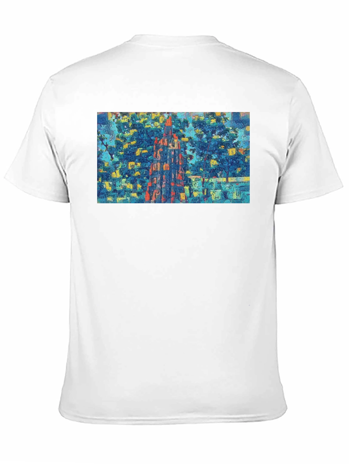 Abstract Cityscape Graphic Tee - Mens Black T-Shirt