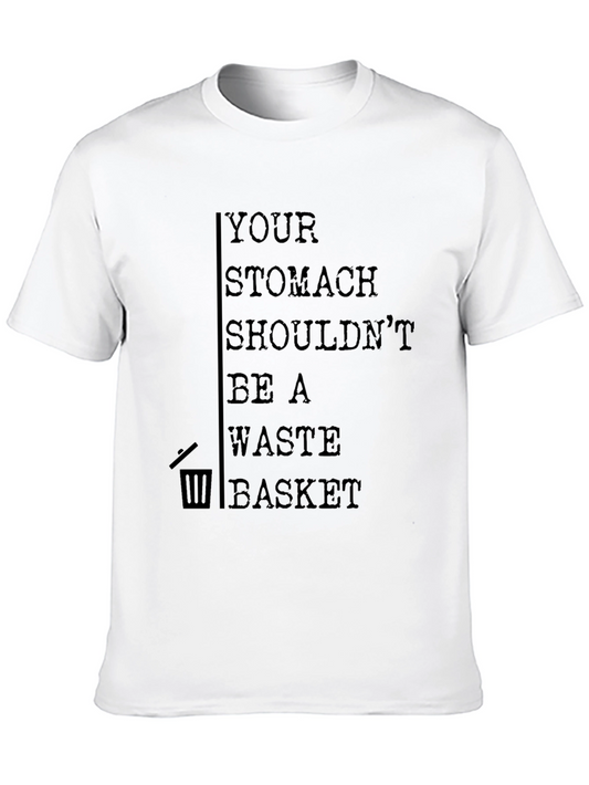 Humorous Stomach Waste Basket Graphic Tee