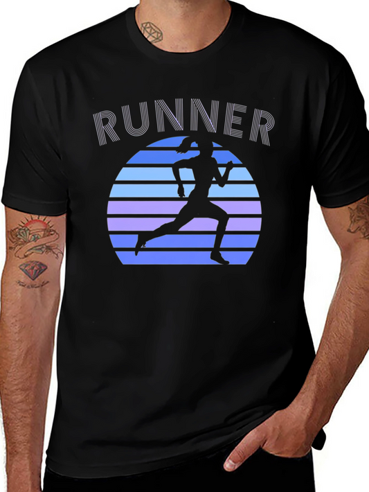 Retro Runner Graphic Tee - Cool Running Shirt