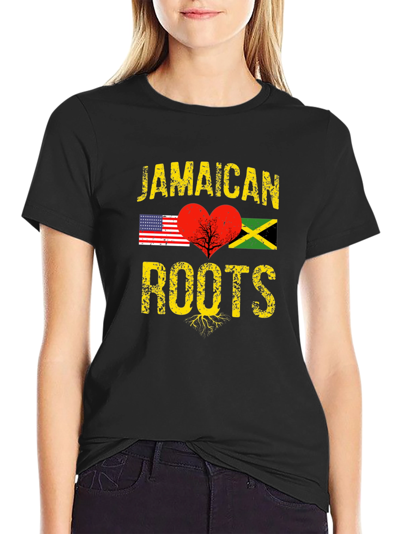 Jamaican Roots T-Shirt Black