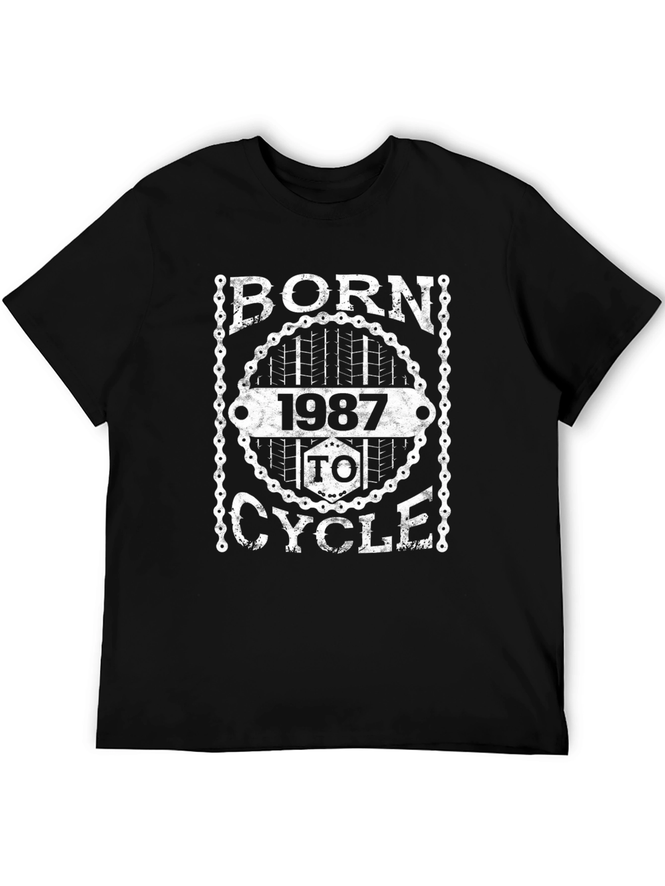 Born 1987 to Cycle Black Graphic T-Shirt