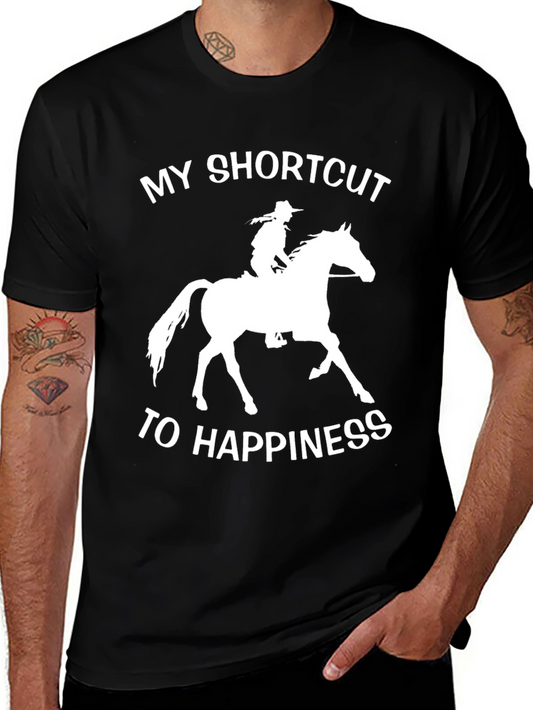 Horseback Riding Shortcut to Happiness T-Shirt