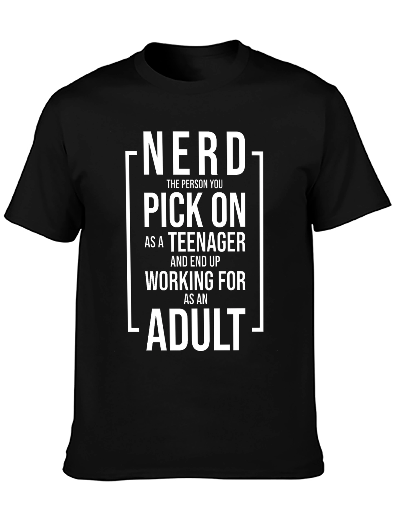 Nerd Pick On Humor Graphic T-Shirt