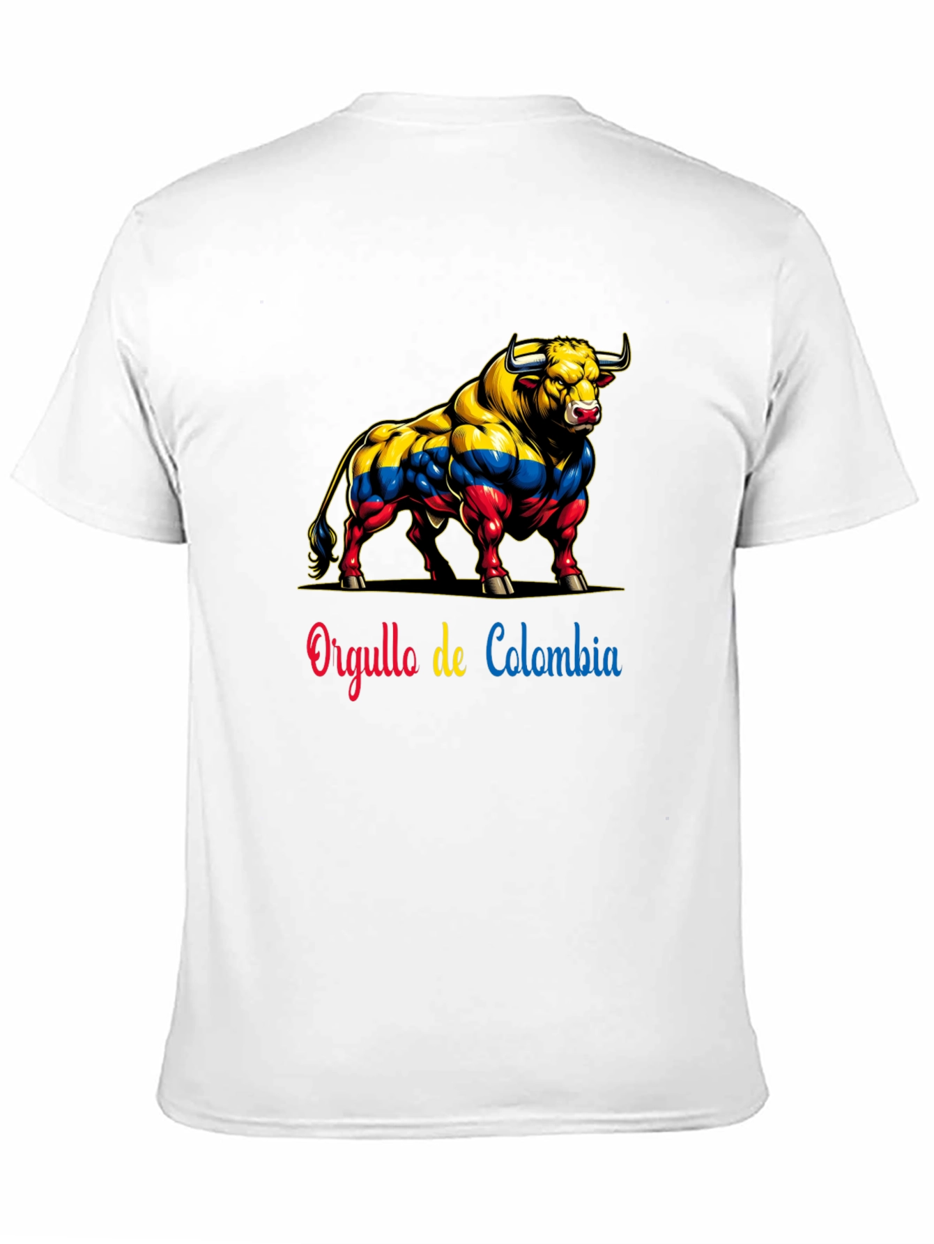 Colombia Pride Bull T-Shirt - Mens Black Tee