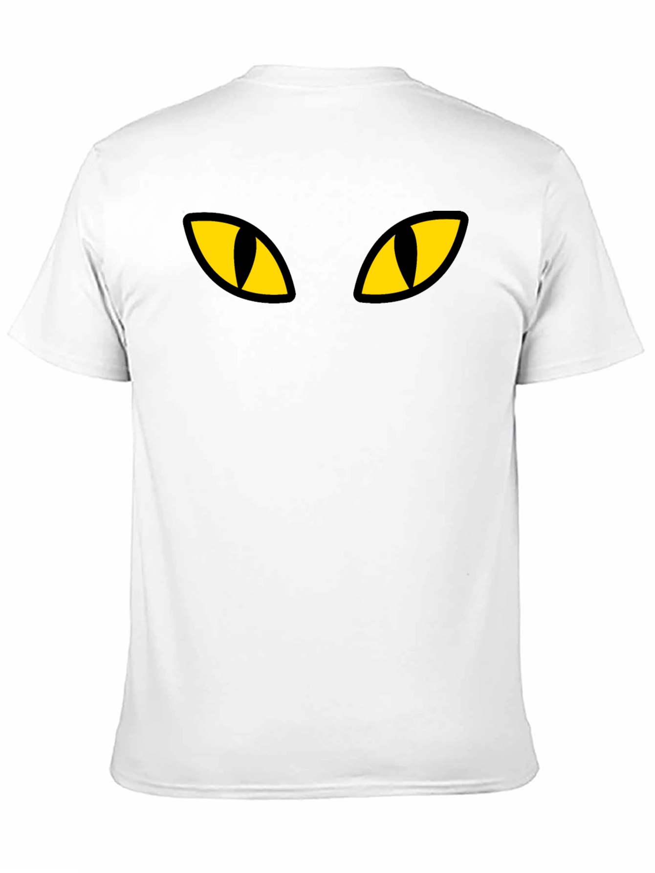 Black Cat Eyes Graphic Tee - Mens Casual T-Shirt
