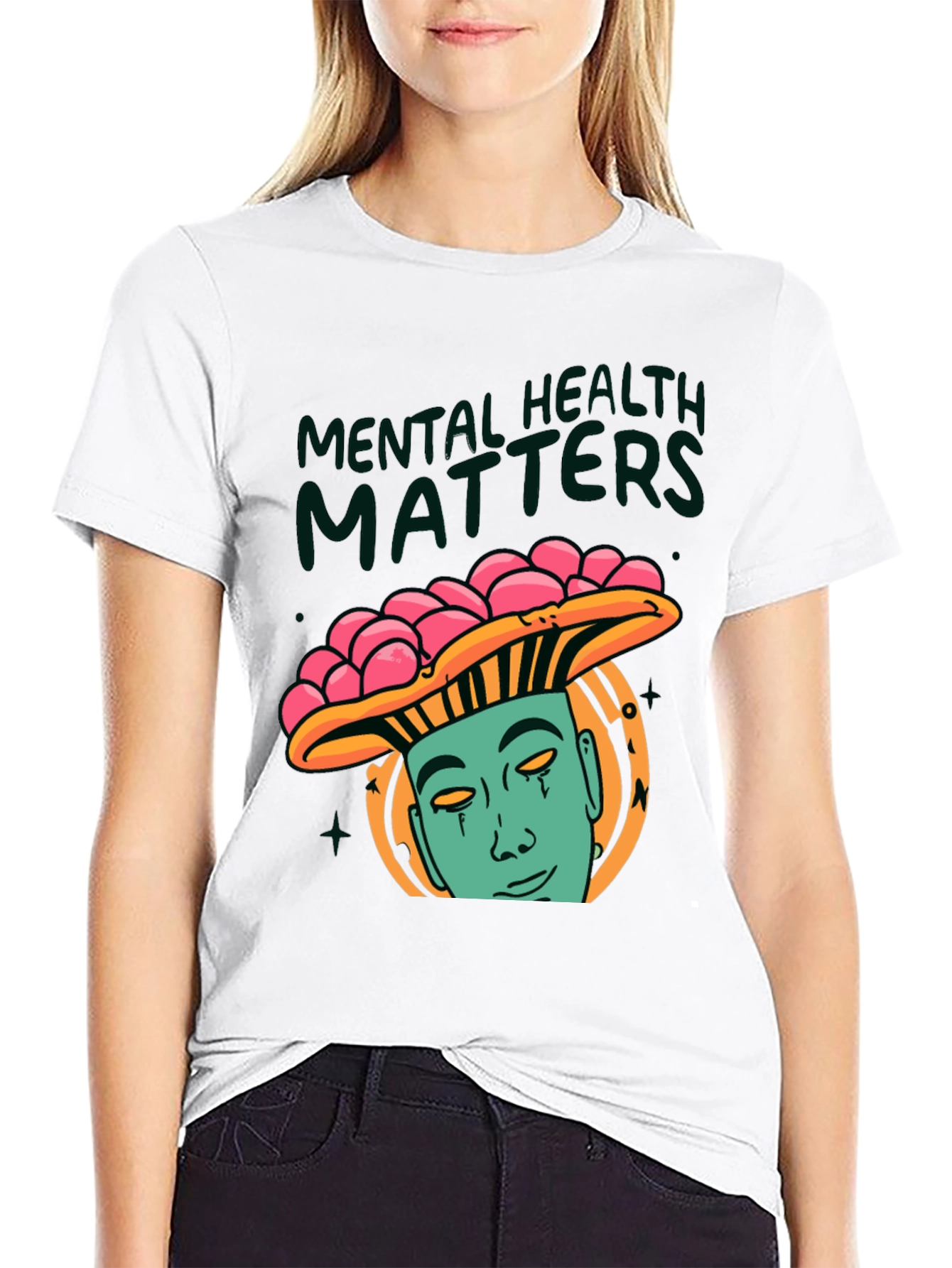 Mental Health Matters Graphic Tee - Mushroom Man Design