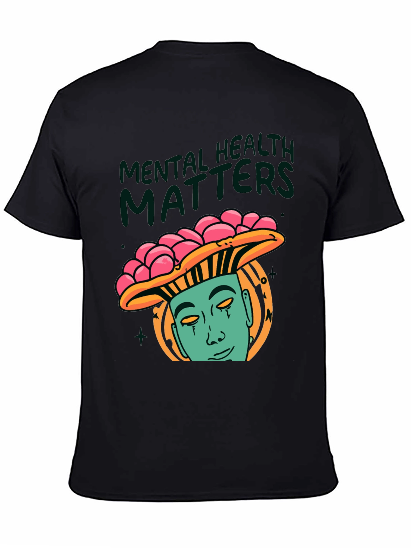 Mental Health Matters Graphic Tee - Mushroom Man Design