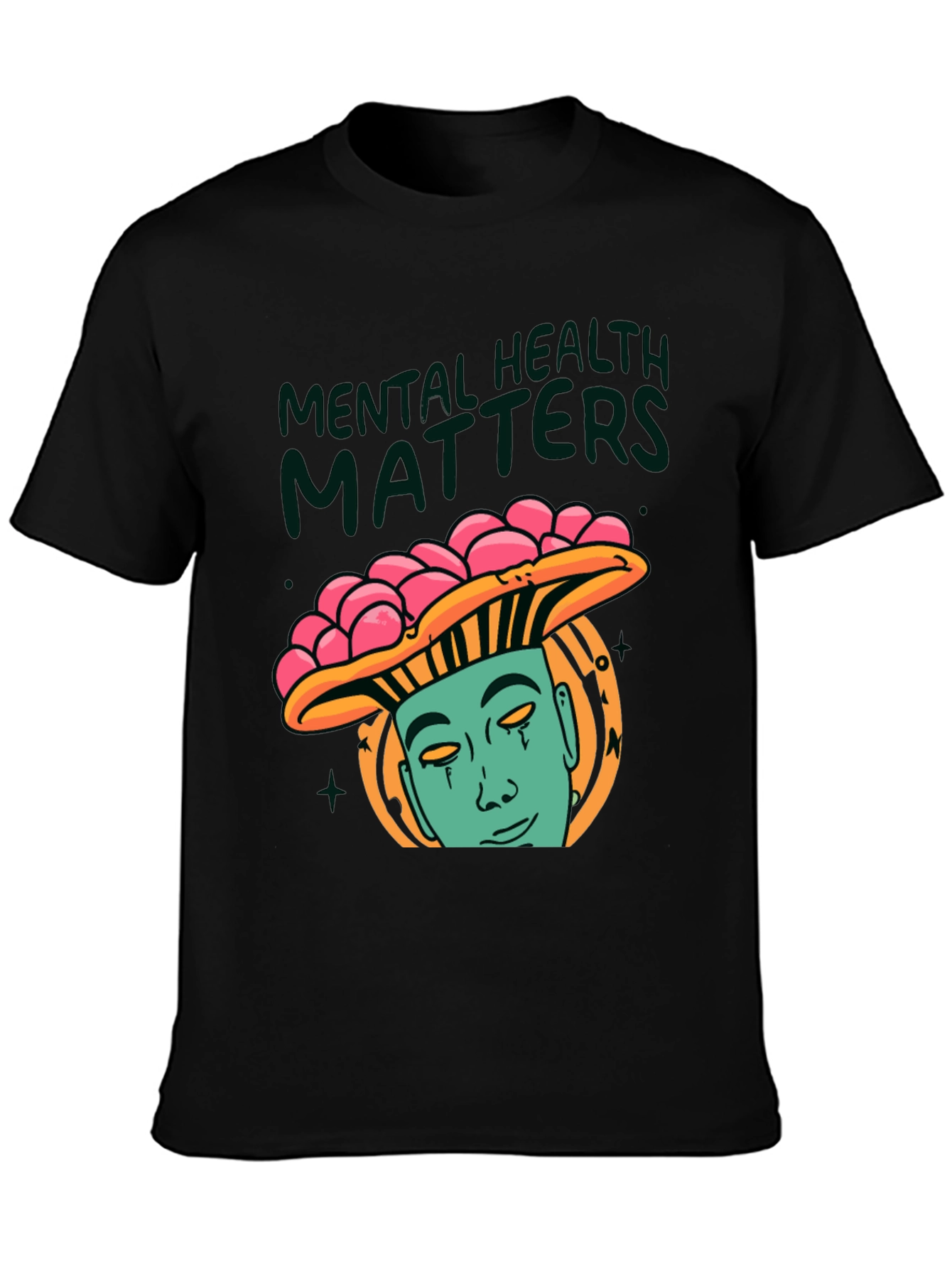 Mental Health Matters Graphic Tee - Mushroom Man Design