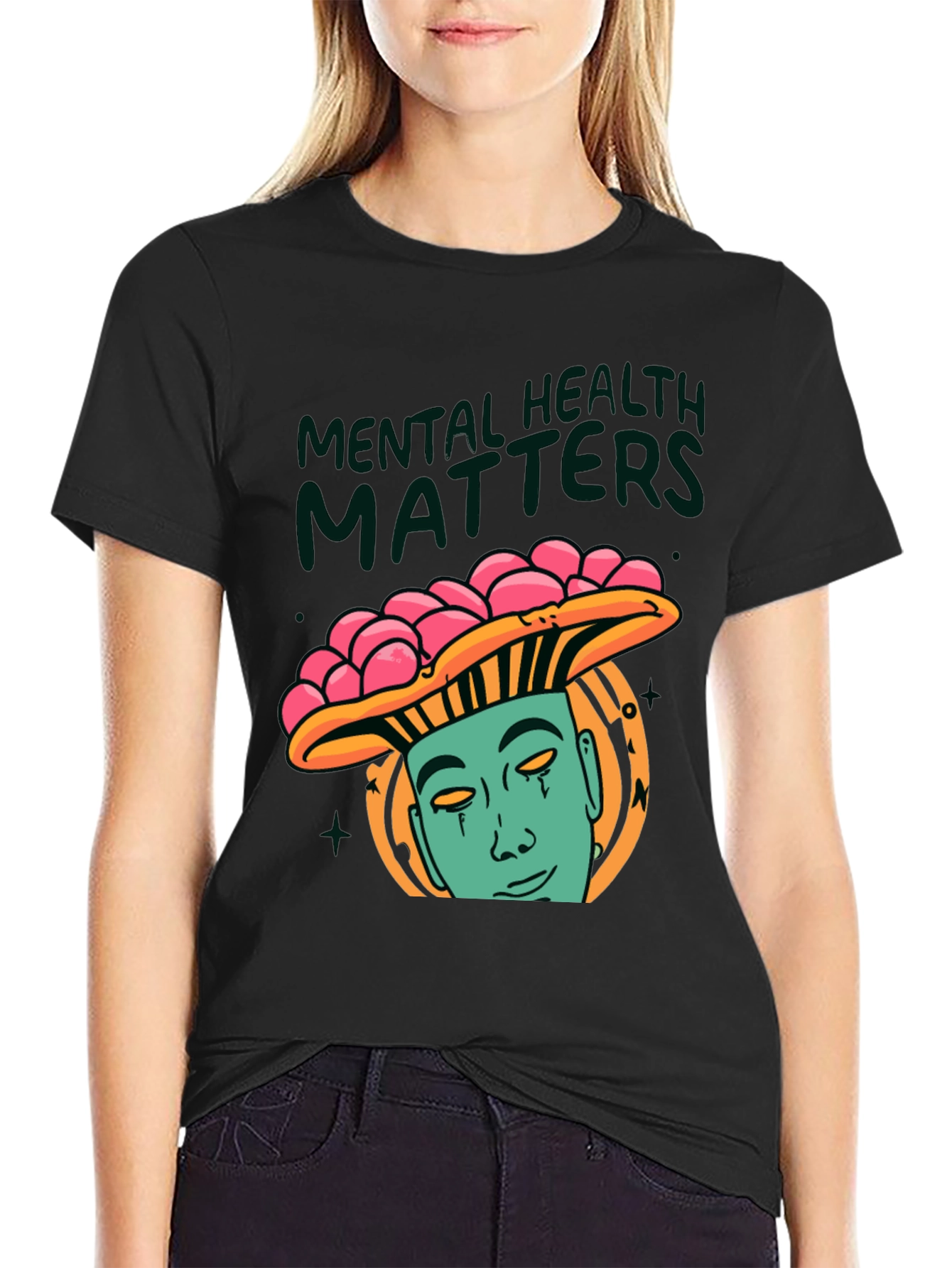 Mental Health Matters Graphic Tee - Mushroom Man Design