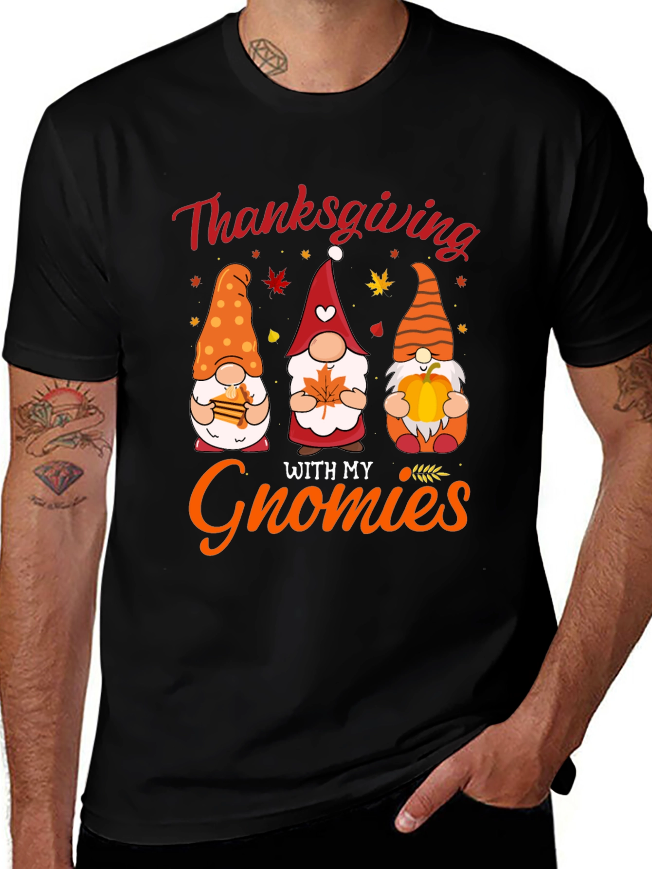 Thanksgiving Gnomies T-Shirt Holiday Fun