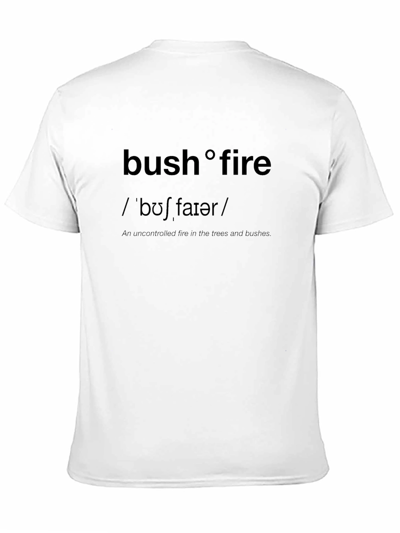 Bushfire Definition T-Shirt - Wildfire Awareness Tee