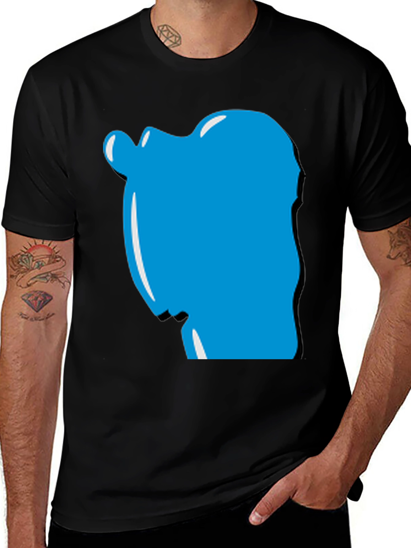 Modern Graphic Tee - Unique Blue Design