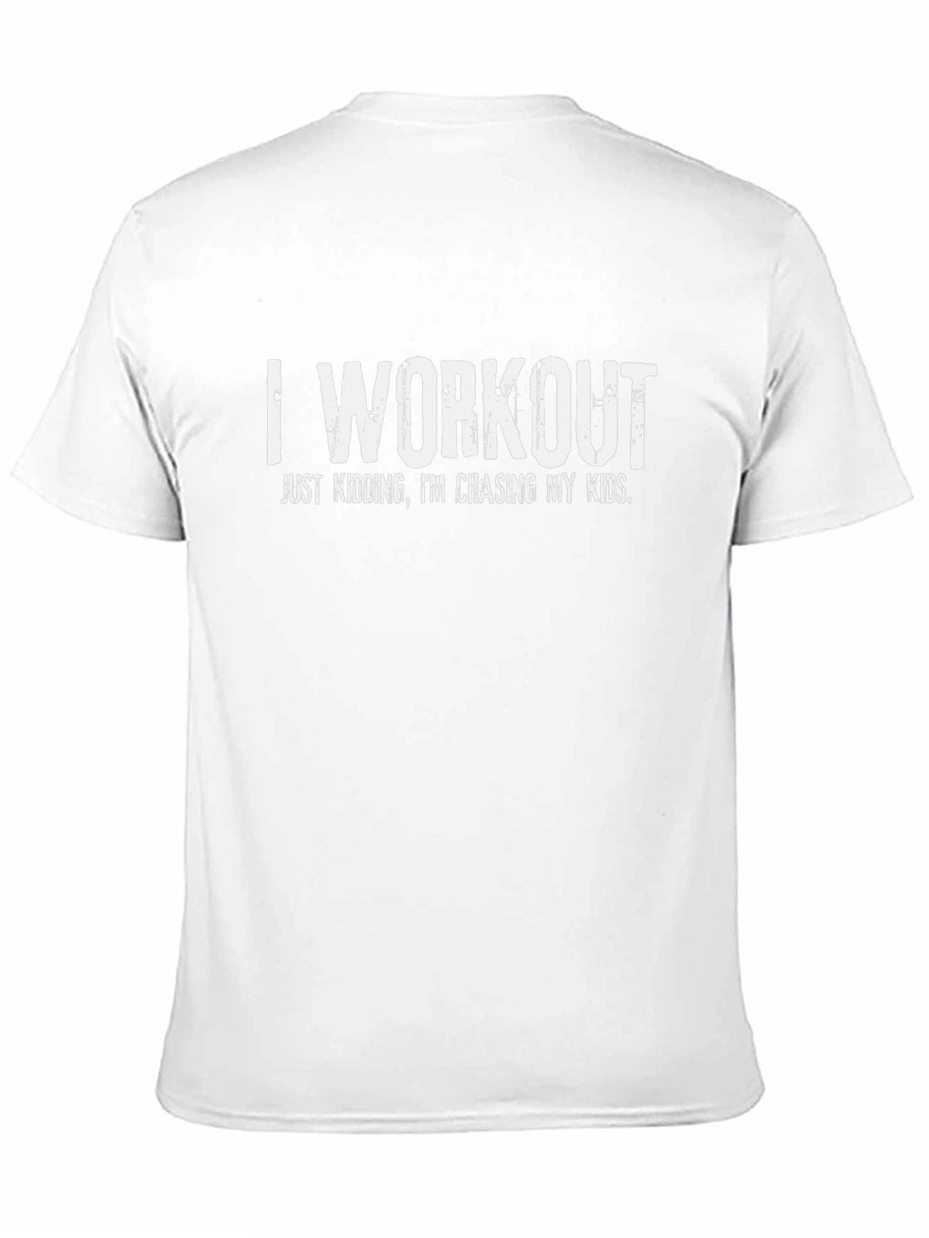 Funny Workout Chasing Kids Black T-Shirt