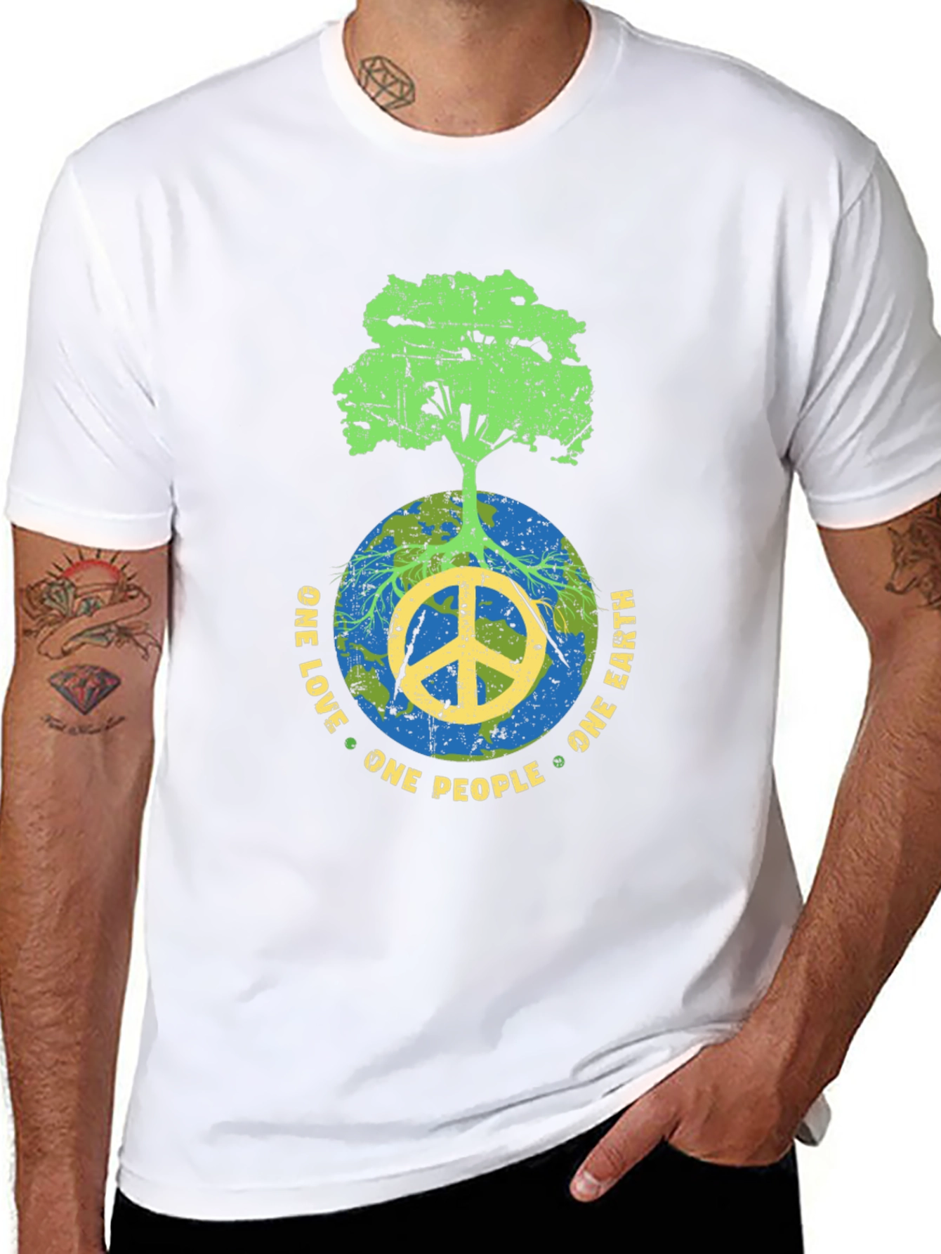 One Love One Earth Peace Tree T-Shirt