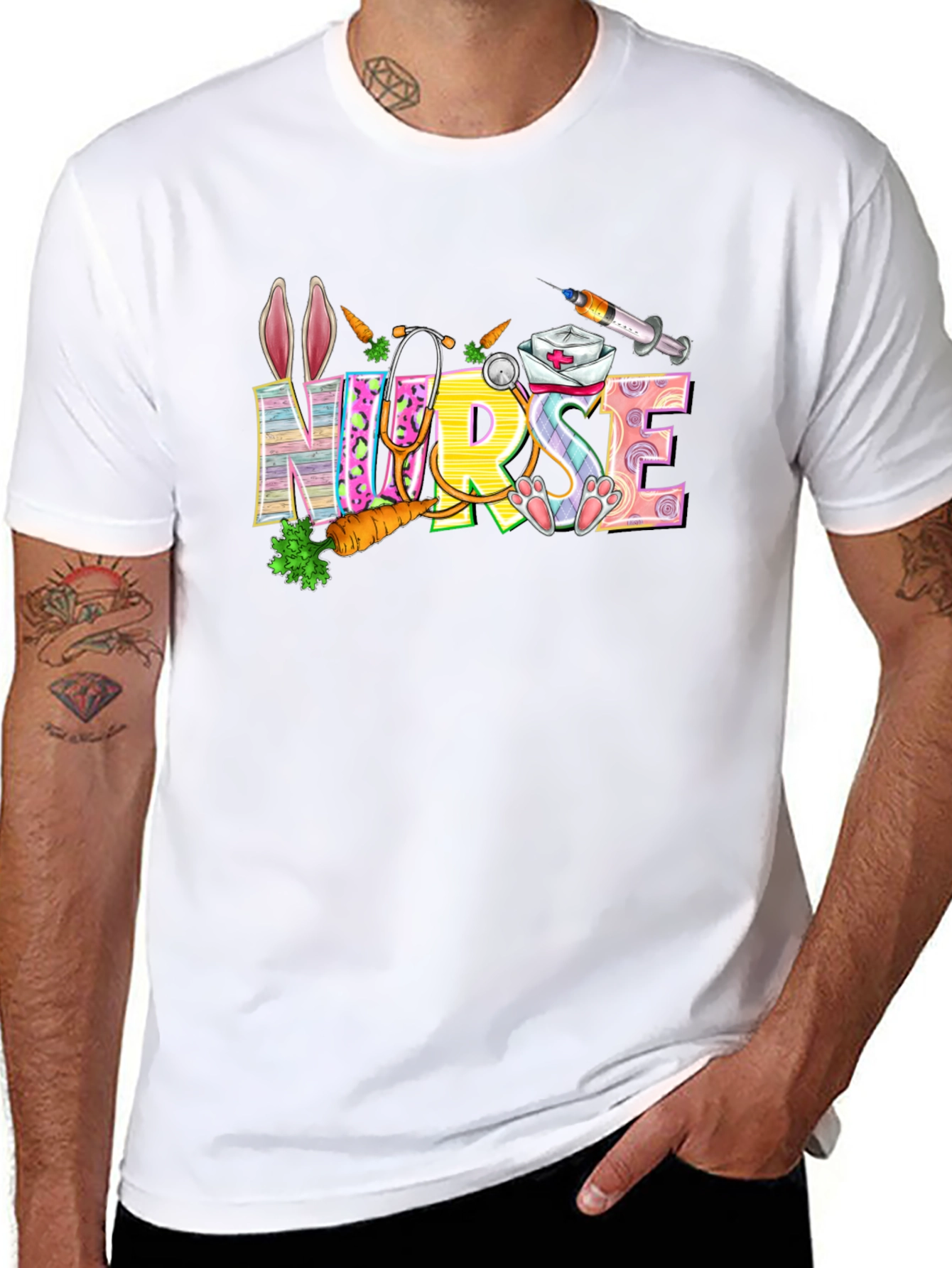 Nurse Easter Bunny T-Shirt Funny