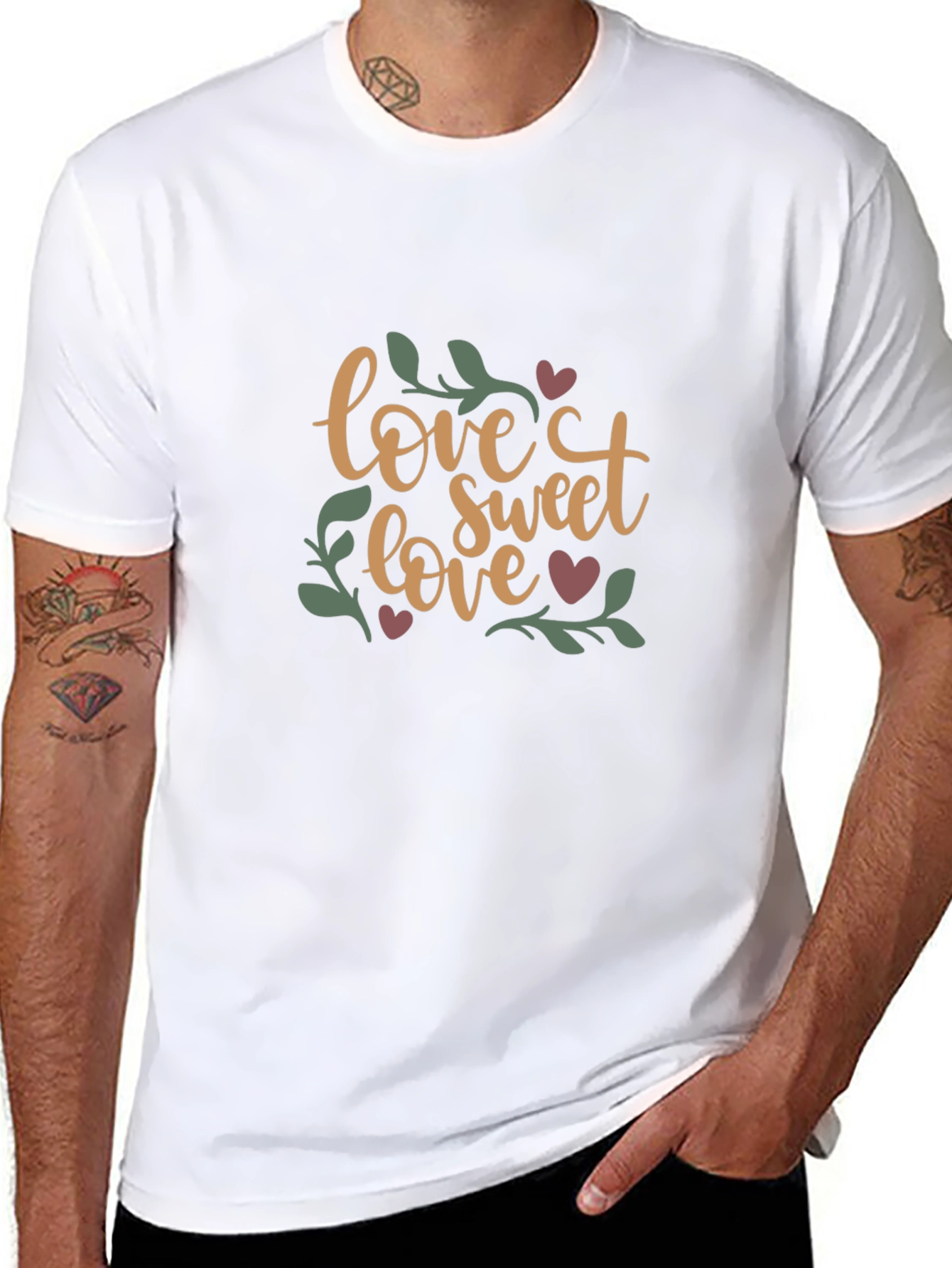 Love Sweet Love Graphic Tee - Black
