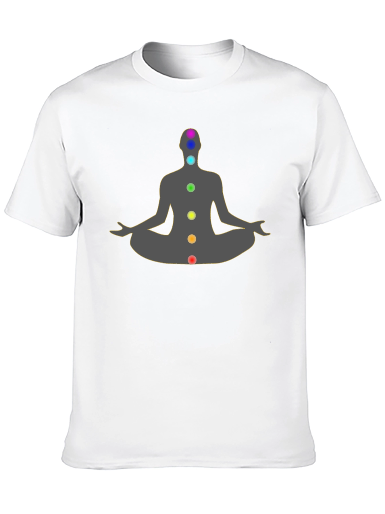 Chakra Meditation Graphic Black T-Shirt