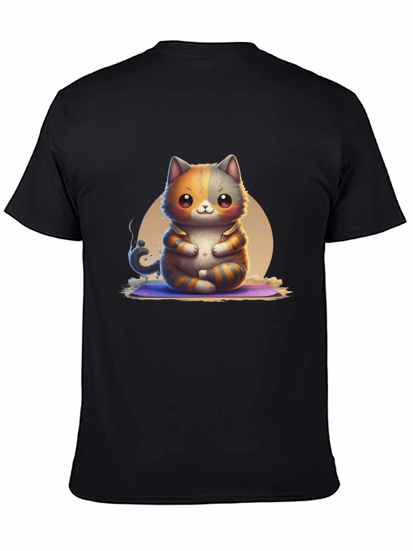 Zen Cat T-Shirt: Meditating Kitten Design