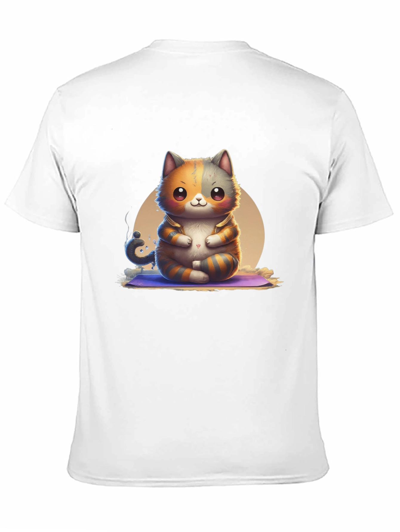 Zen Cat T-Shirt: Meditating Kitten Design