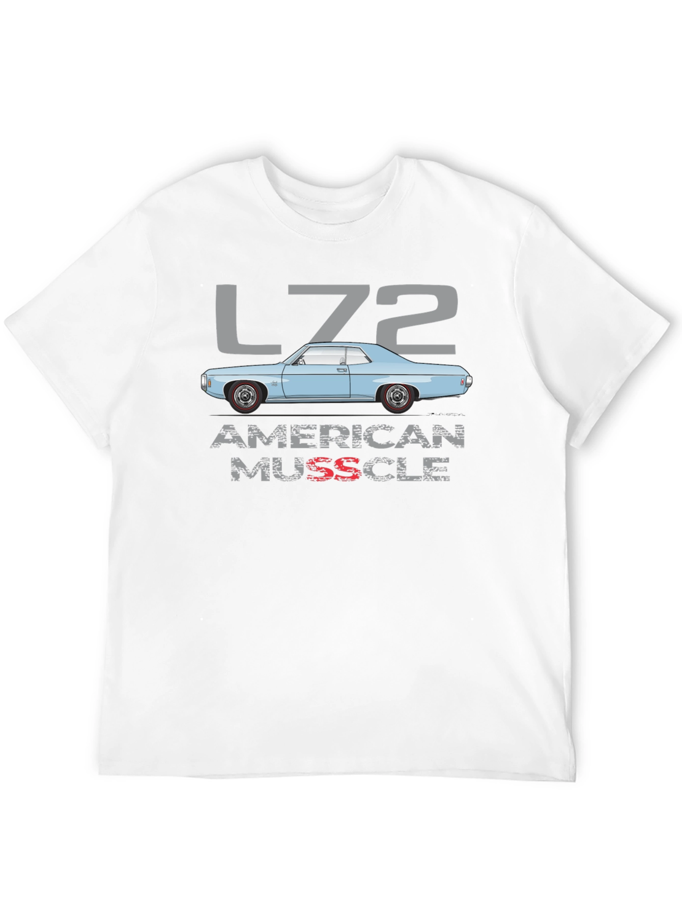 L72 American Muscle Car Graphic T-Shirt