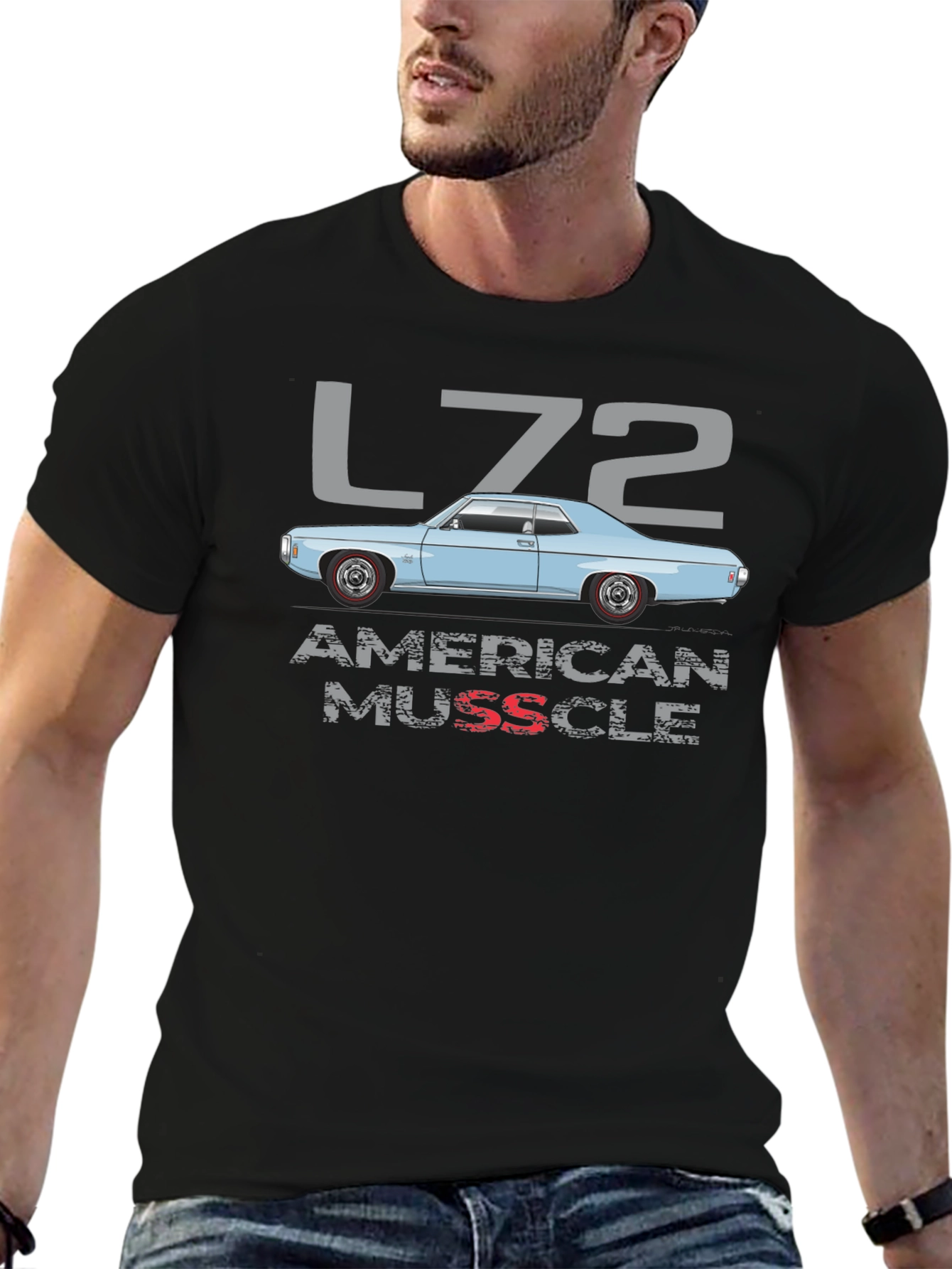 L72 American Muscle Car Graphic T-Shirt